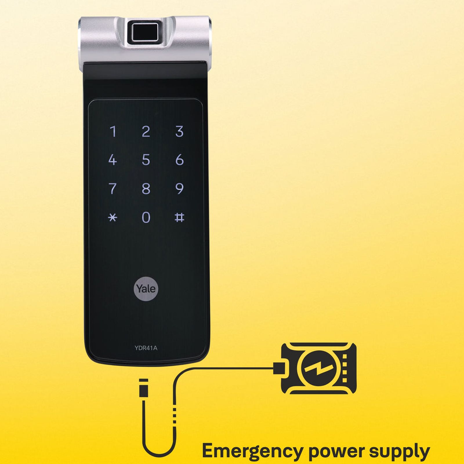 Yale YDR Smart Lock For Private Space (Code Scrambling, 41A, Gold)_5