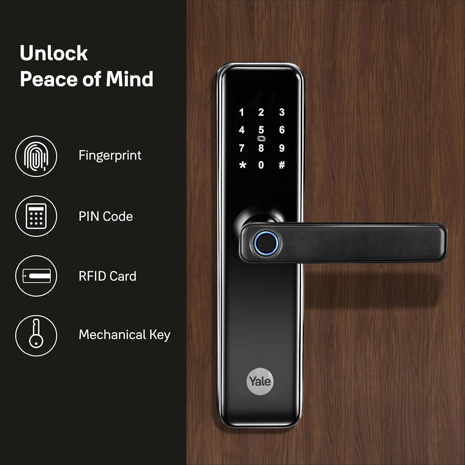 Yale Smart Digital Lock For Private Space (Smart Keypad, YDME 50 NxT, Black)_7