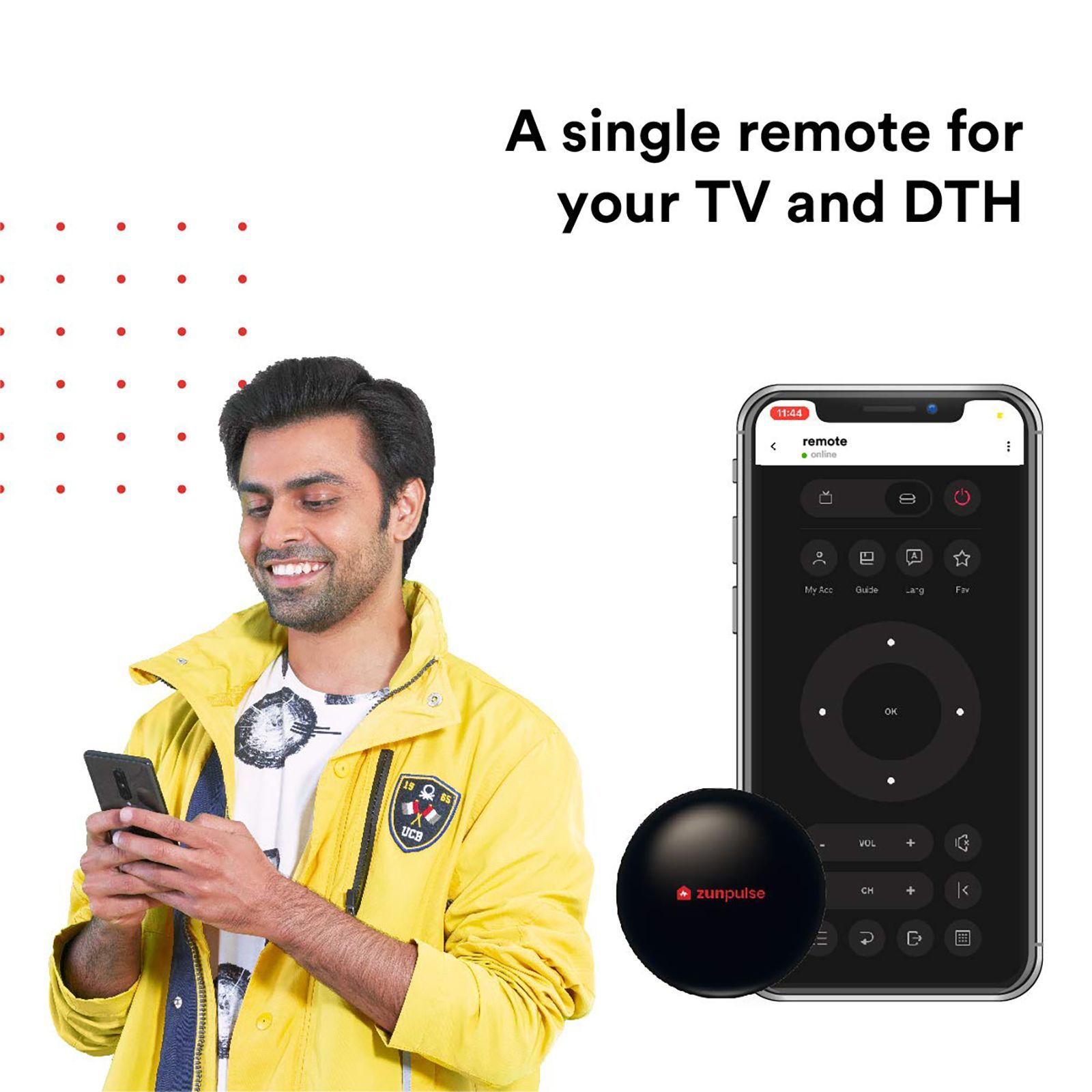 zunpulse Universal Smart Remote Control For Television (Black)_5