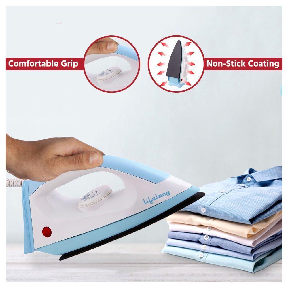 Lifelong LLDI10 1100 Watts Dry Iron (Thermostatic Control, Blue)_4