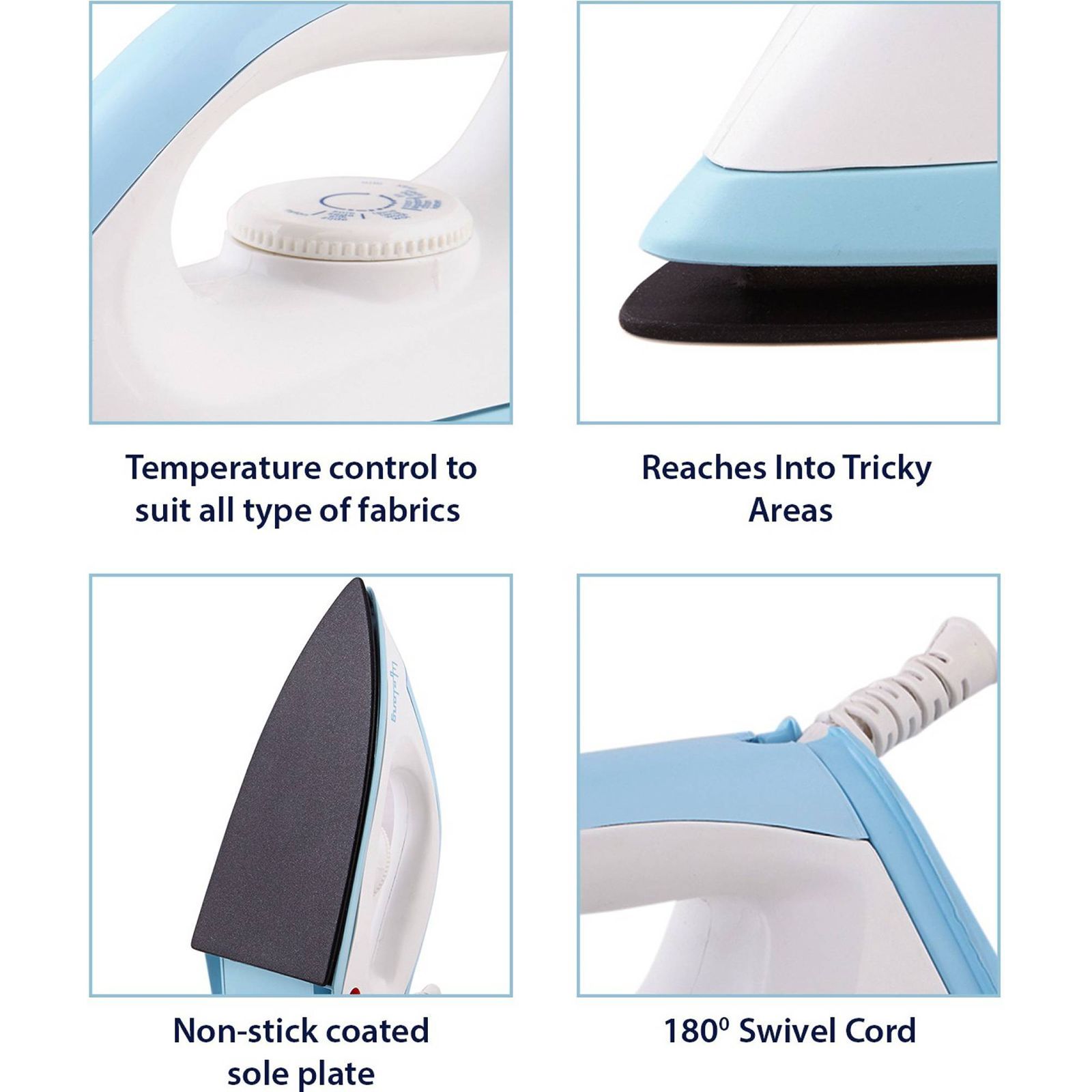 Lifelong LLDI10 1100 Watts Dry Iron (Thermostatic Control, Blue)_9