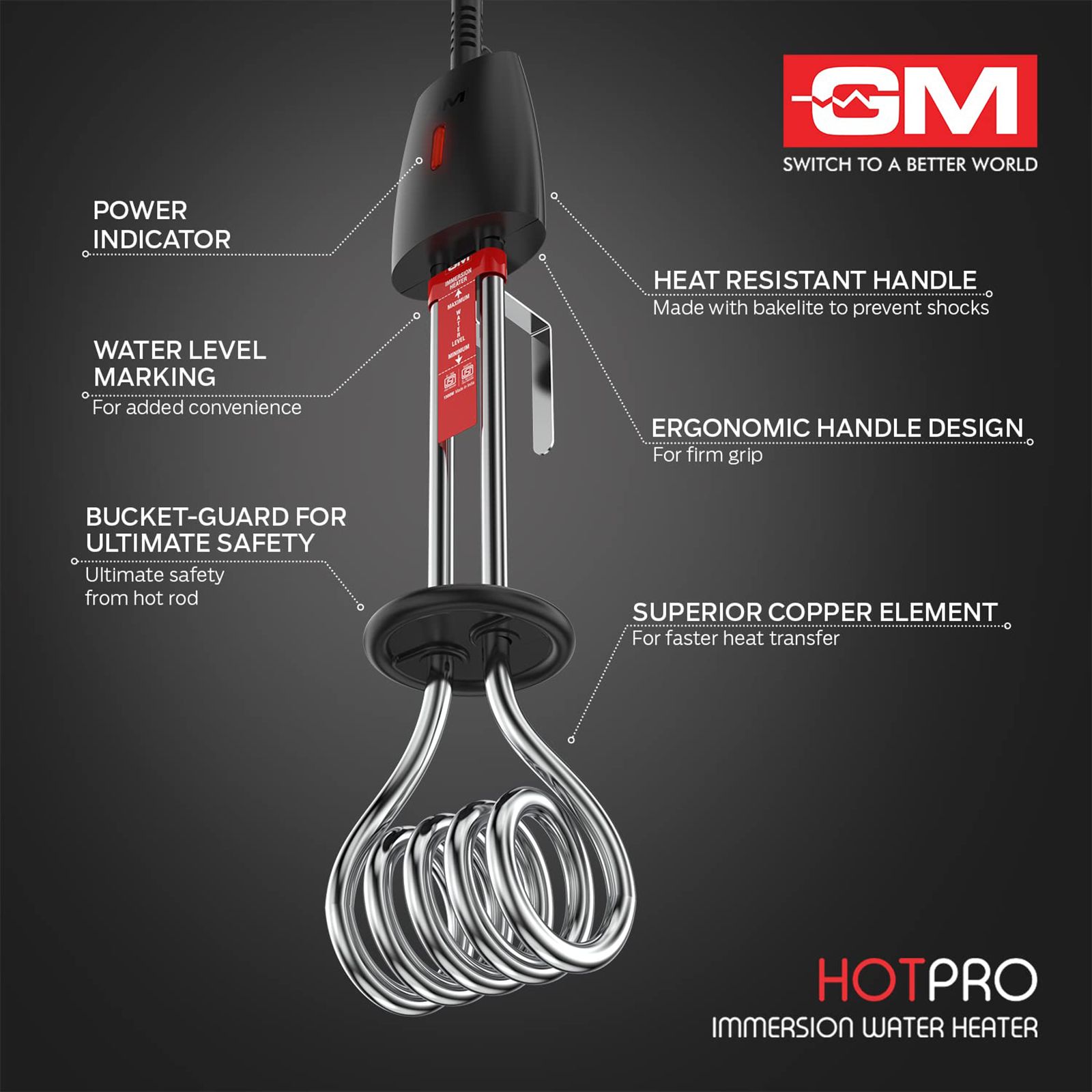 GM Immersion Rod (1500 Watts, IR15W01BABK21, Black) GM Immersion Rod (1500 Watts, IR15W01BABK21, Black)_5