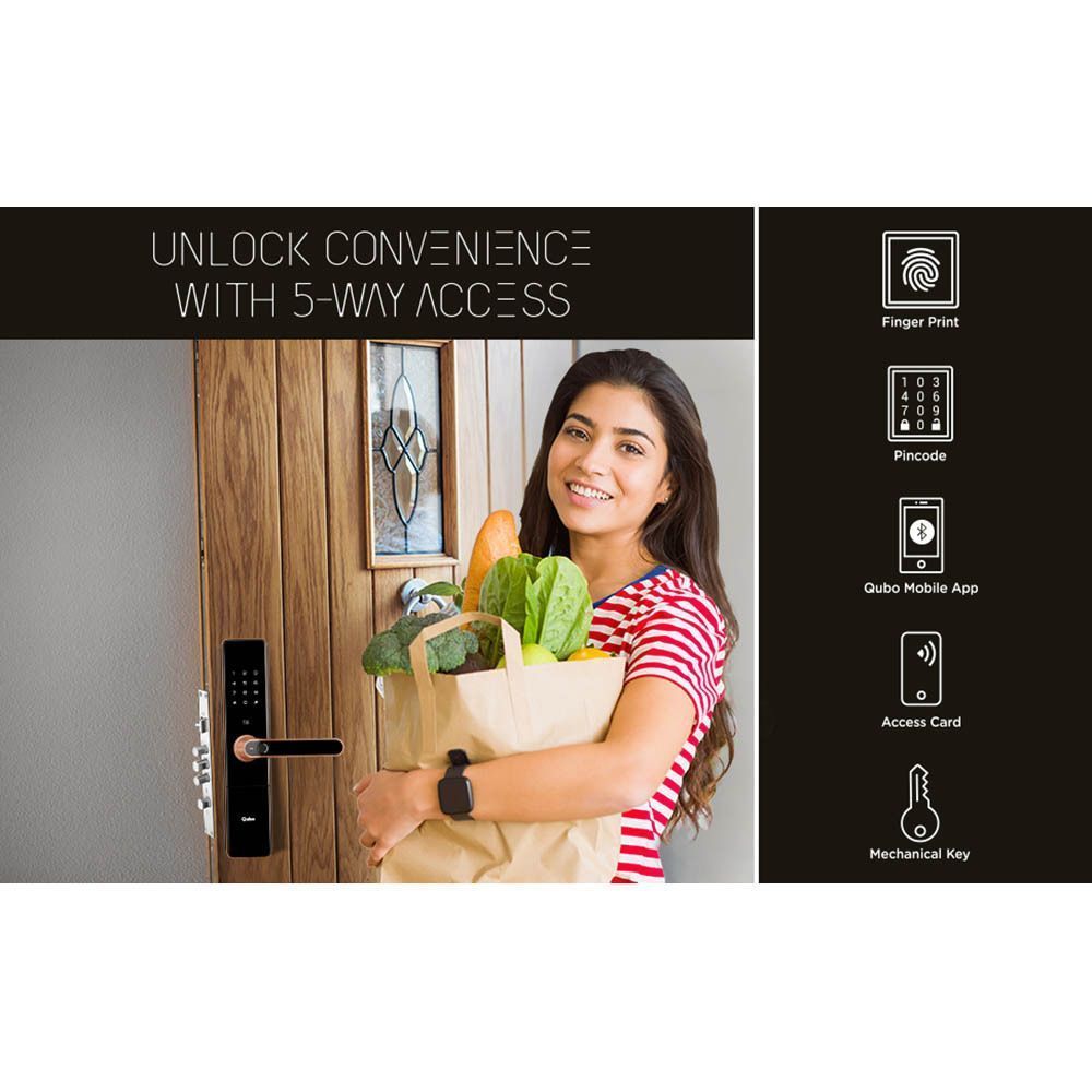 Qubo Smart Door Lock (Voice Assistant, OC-HLM01CU1, Copper)_6