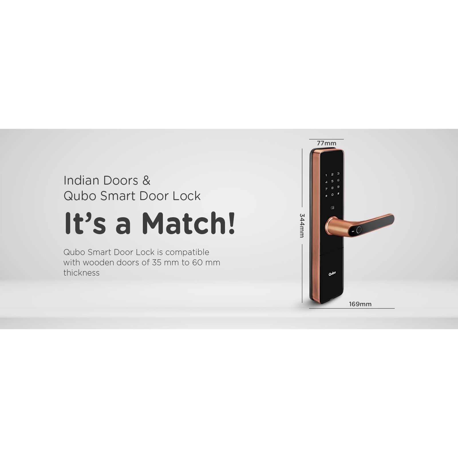 Qubo Smart Door Lock (Voice Assistant, OC-HLM01CU1, Copper)_9