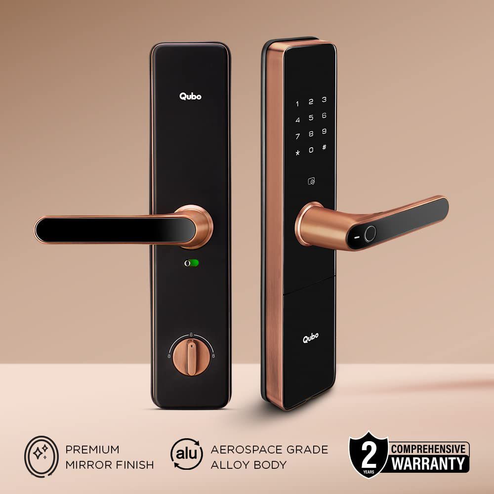 Qubo Smart Door Lock (Voice Assistant, OC-HLM01CU1, Copper)_3