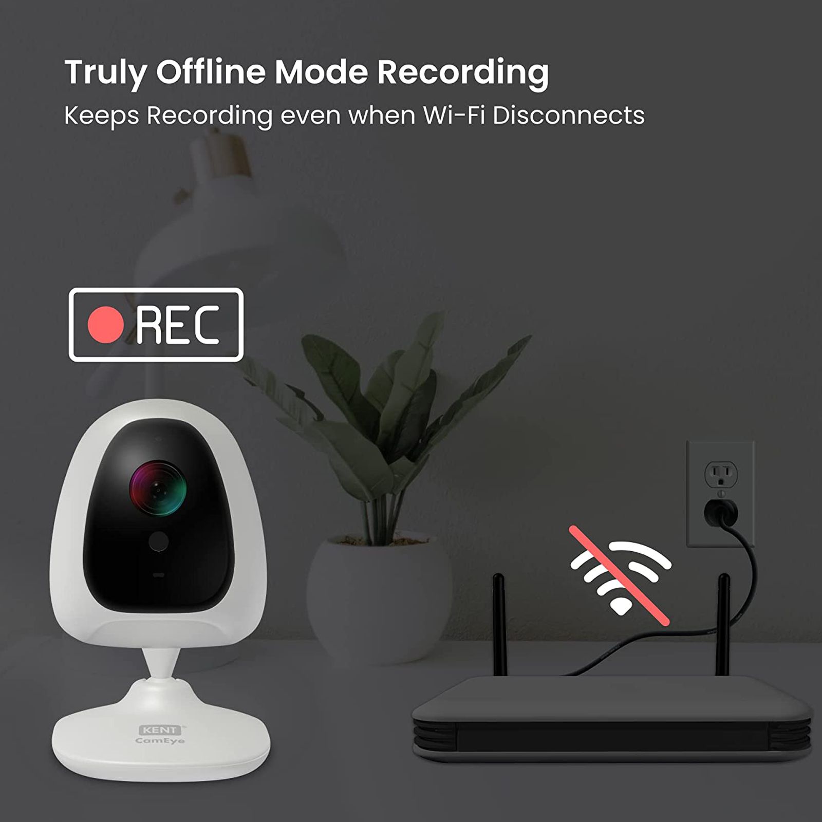 KENT HomeCam Genie IP CCTV Security Camera (AI Motion and Human Detection, 17012, White) KENT HomeCam Genie IP CCTV Security Camera (AI Motion and Human Detection, 17012, White)_2