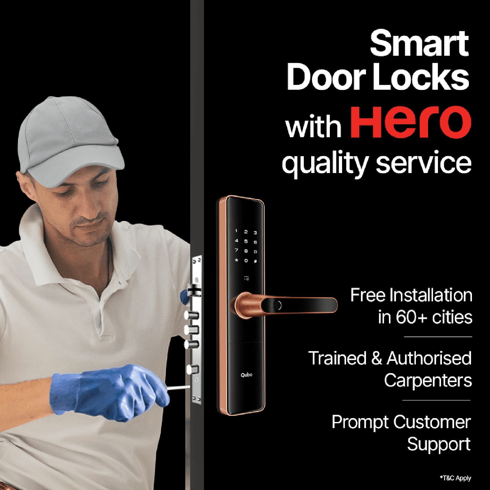 Qubo Smart Locks (5 Way Unlock, OC-HLM03CU1, Copper)_9