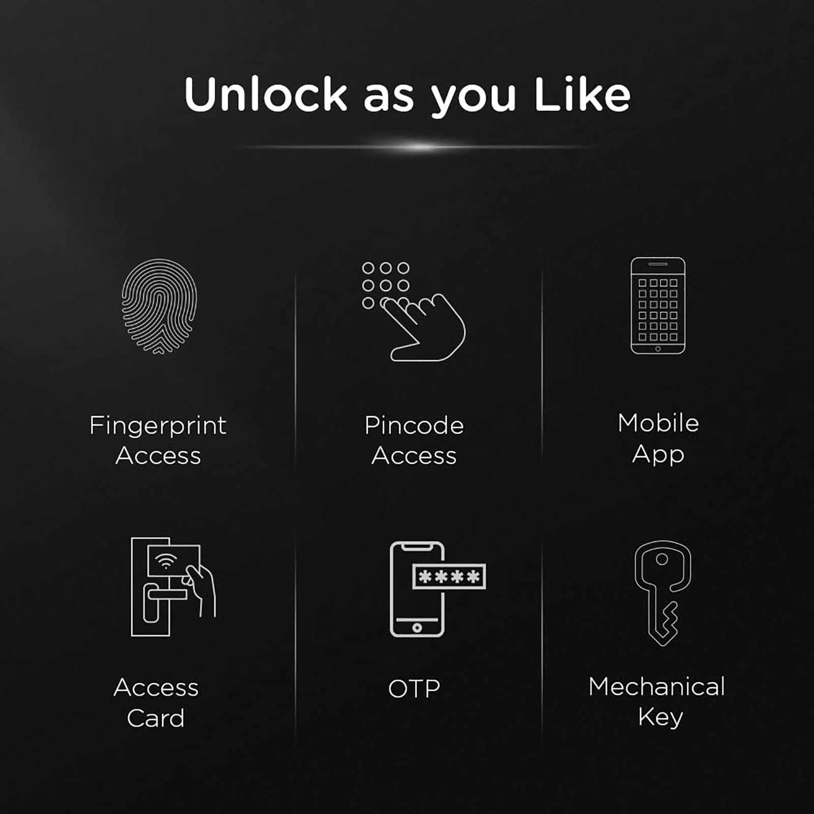 Qubo Smart Door Lock (Feather-Touch Keypad, OC- HLM04BL1, Black)_5