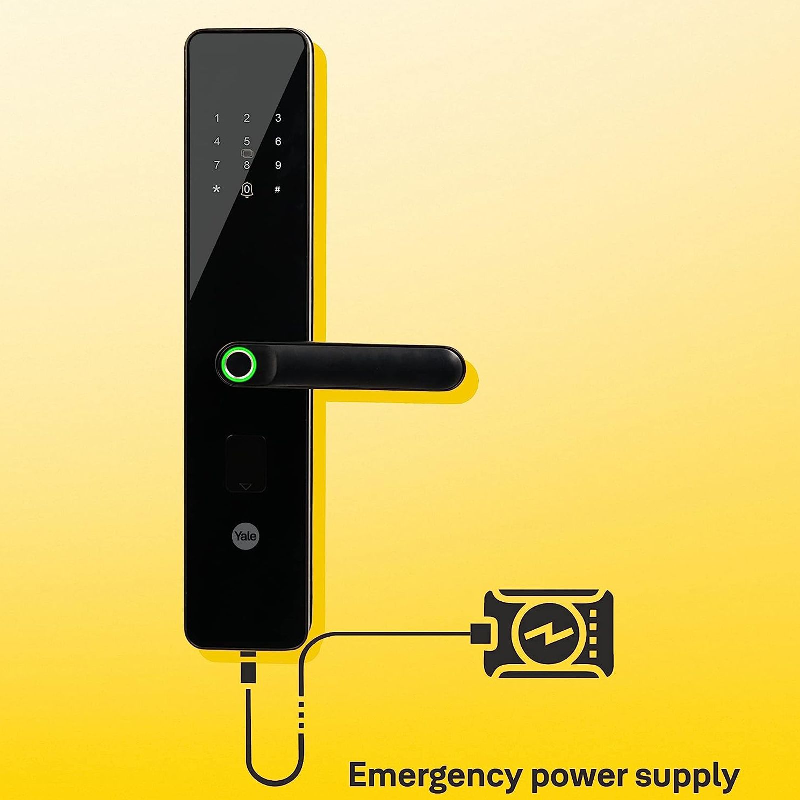 Yale Smart Locks For Private Space (Smart Keypad, YDME 100 NxT, Black)_6