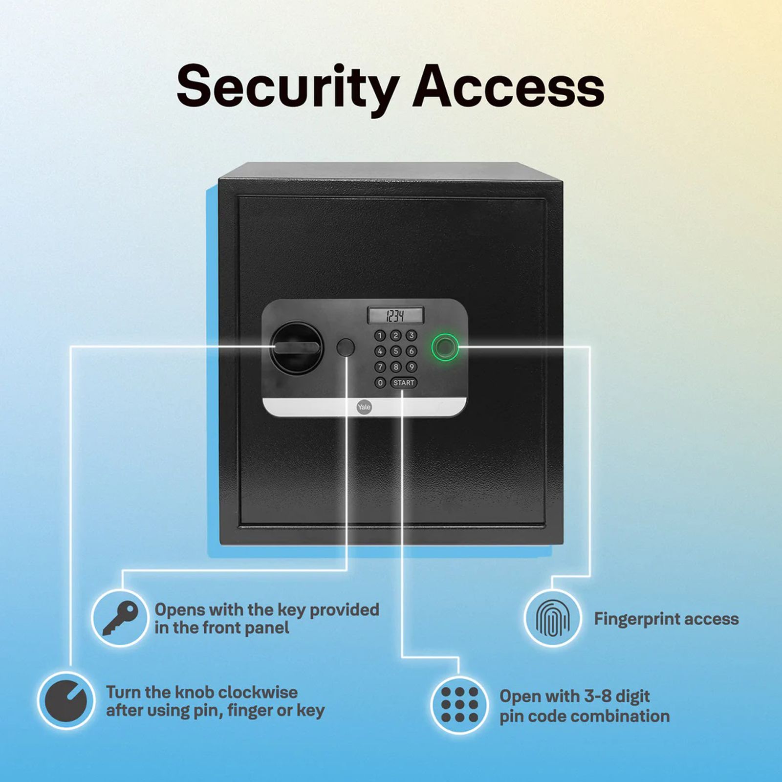 Yale Stellar 41 Litres Digital Safety Locker (390/DB2, Black)_2
