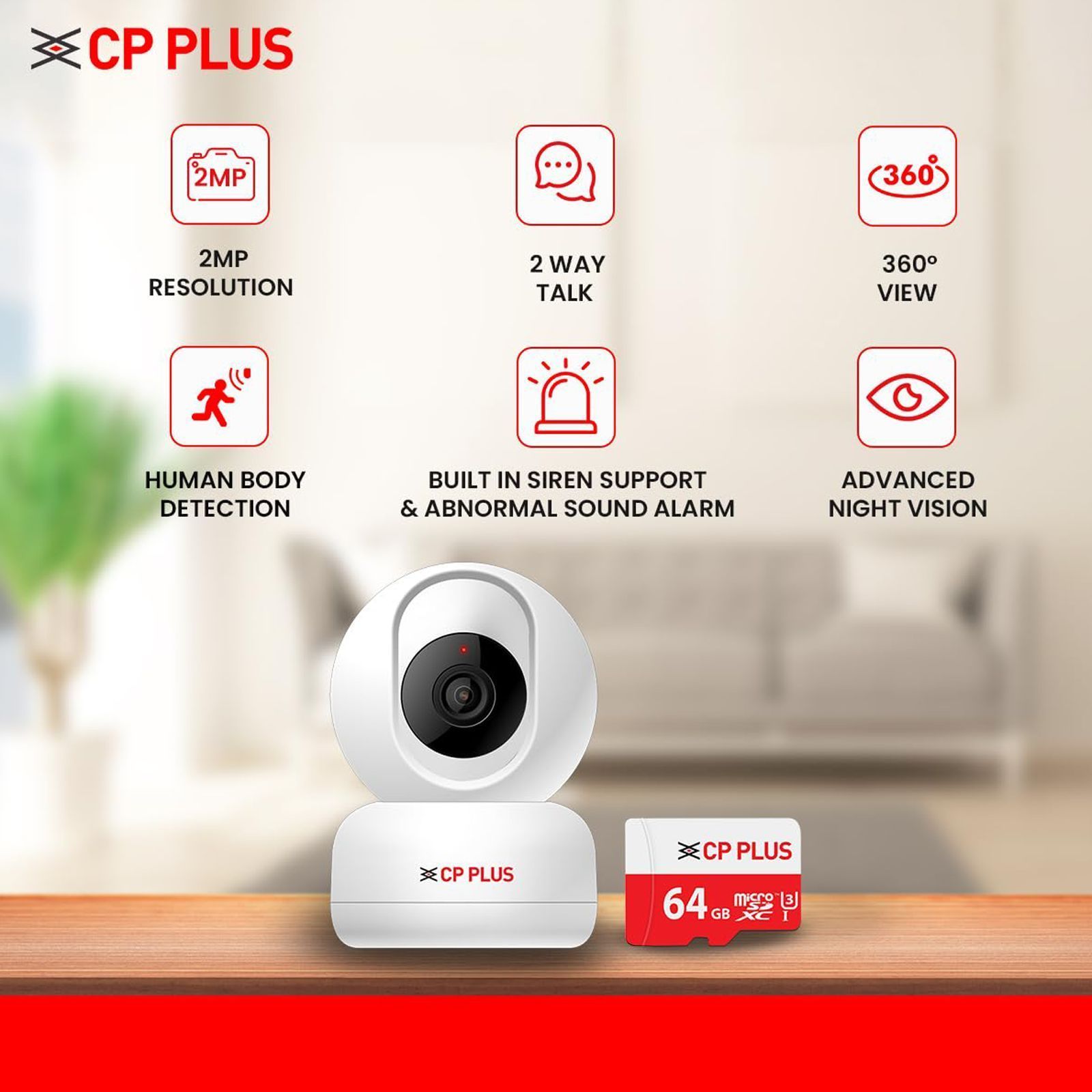 CP PLUS CP-E26AM Full HD WiFi Dome CCTV Security Camera (Two Way Audio, CP-E26AM, White) CP PLUS CP-E26AM Full HD WiFi Dome CCTV Security Camera (Two Way Audio, CP-E26AM, White)_3