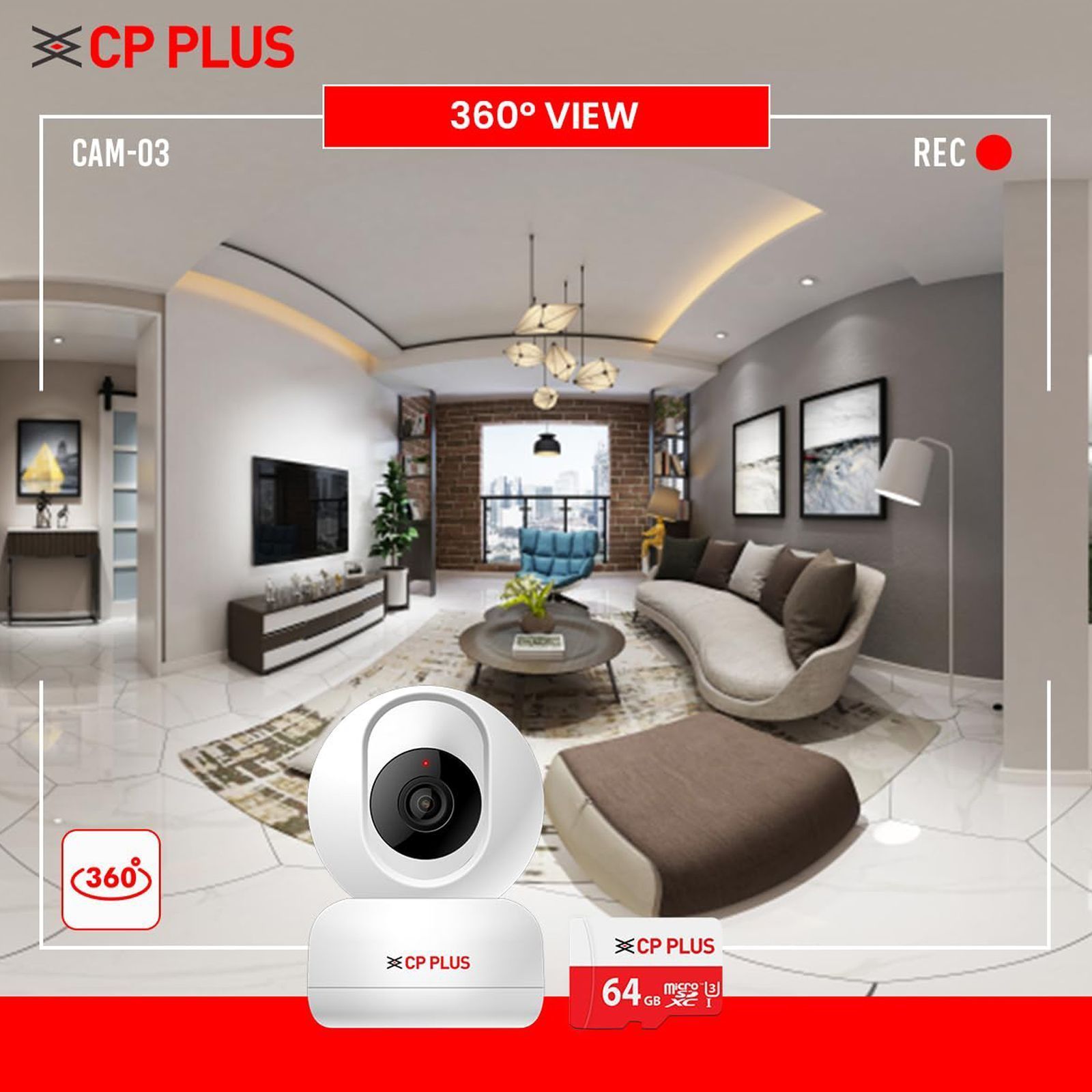 CP PLUS CP-E36AM WiFi Dome CCTV Security Camera (Night Vision, White)_5