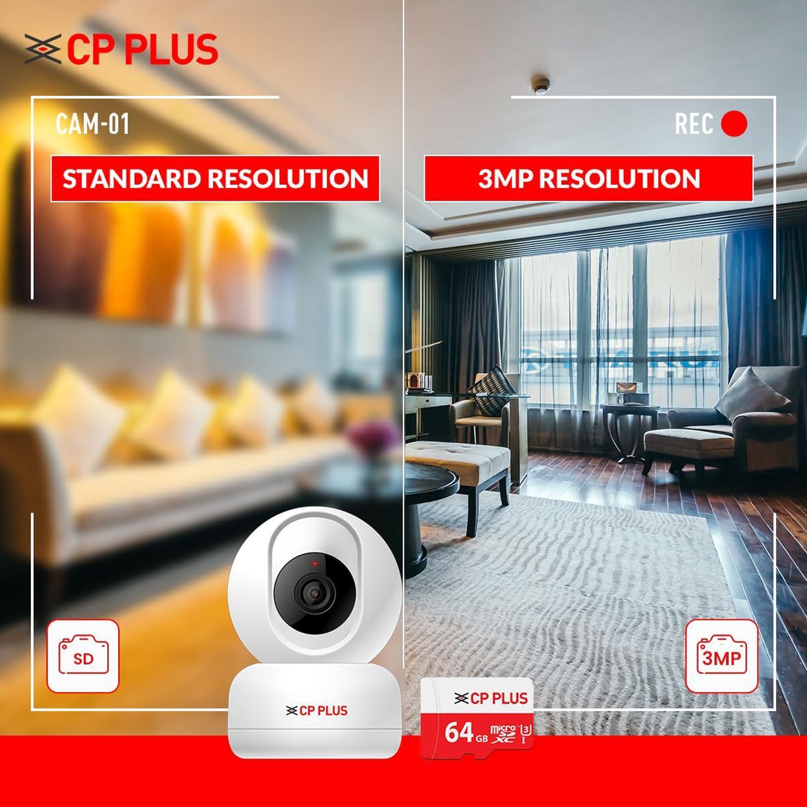 CP PLUS CP-E36AM WiFi Dome CCTV Security Camera (Night Vision, White)_7