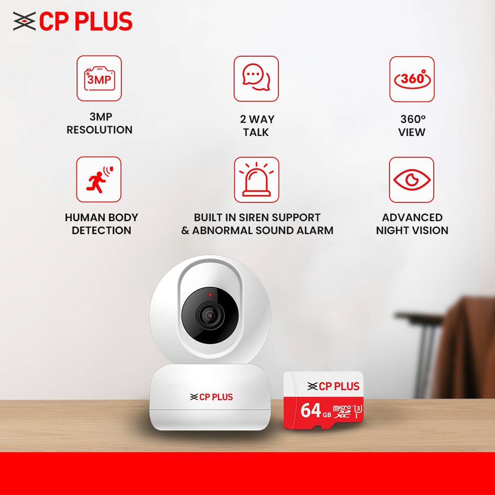 CP PLUS CP-E36AM WiFi Dome CCTV Security Camera (Night Vision, White)_4