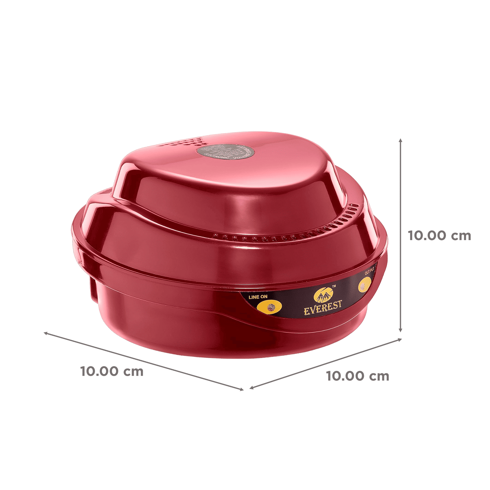 Everest EPS 50 14 Amps Voltage Stabilizer For Up to 300 Litres Single Door Refrigerator (130 - 290 V, Thermal Overload Protection, Cherry Red)_2