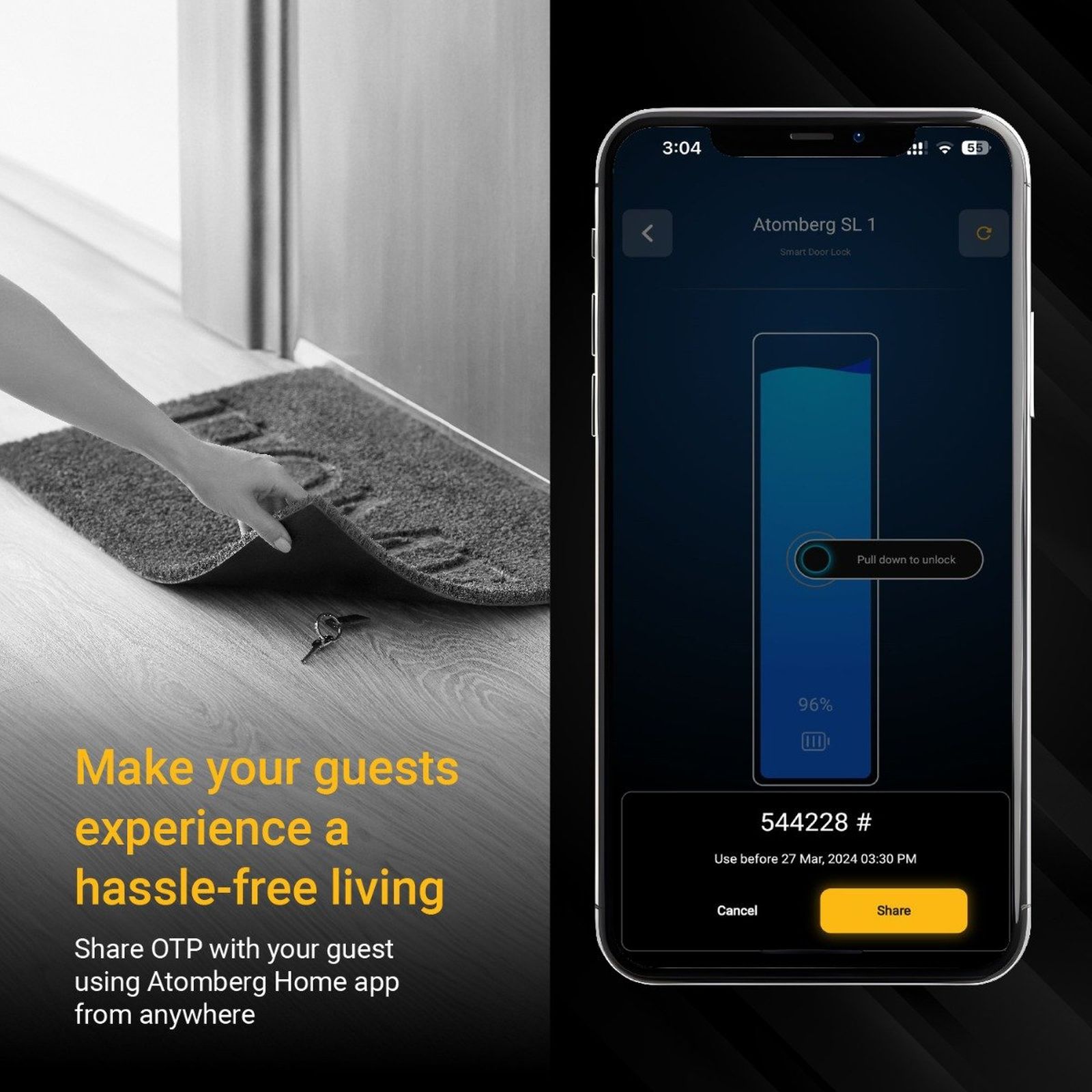 atomberg SL1 Digital Smart Lock (6 Ways Unlocking, FG0567, Rose Gold) atomberg SL1 Digital Smart Lock (6 Ways Unlocking, FG0567, Rose Gold)_5