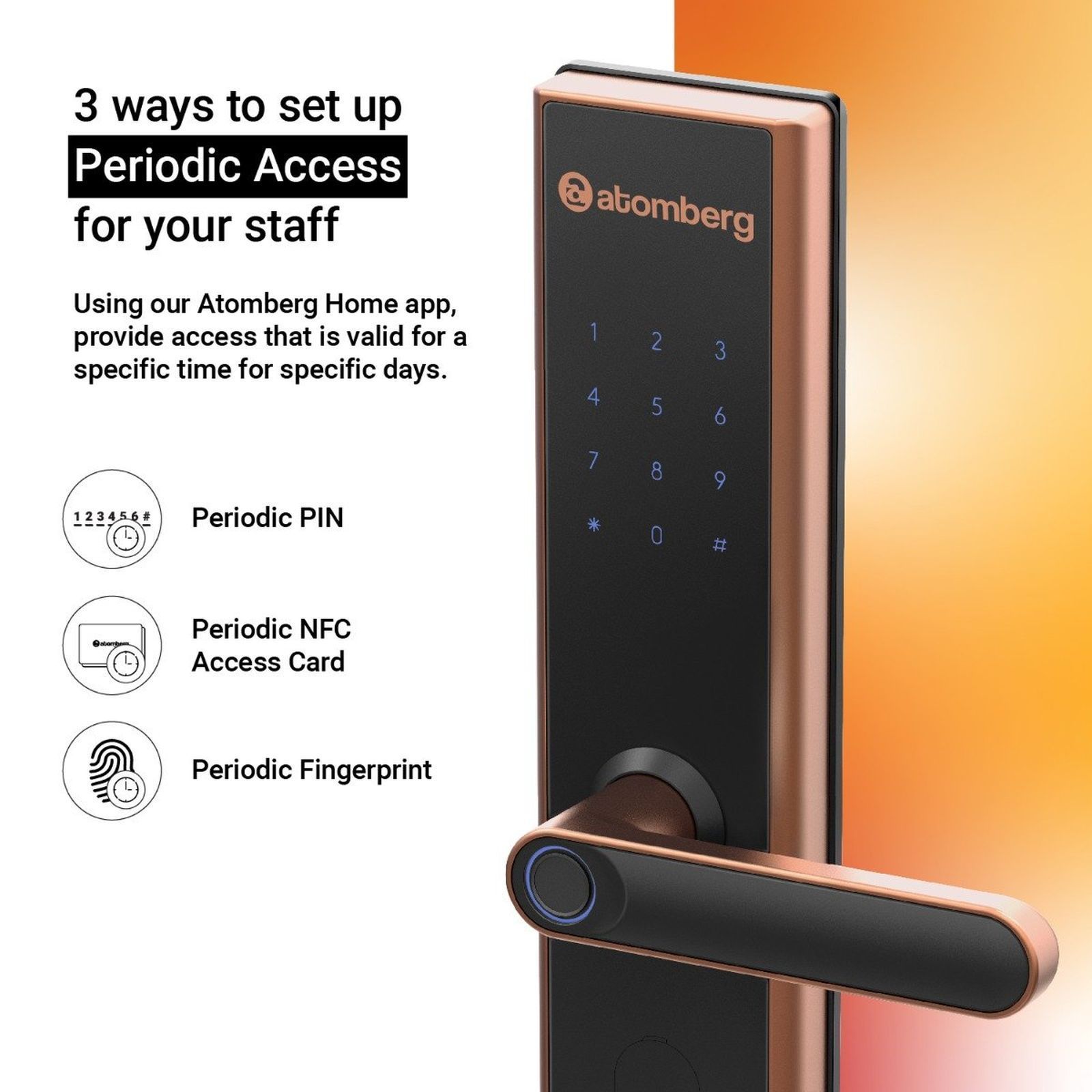 atomberg SL1 Digital Smart Lock (6 Ways Unlocking, FG0567, Rose Gold) atomberg SL1 Digital Smart Lock (6 Ways Unlocking, FG0567, Rose Gold)_2