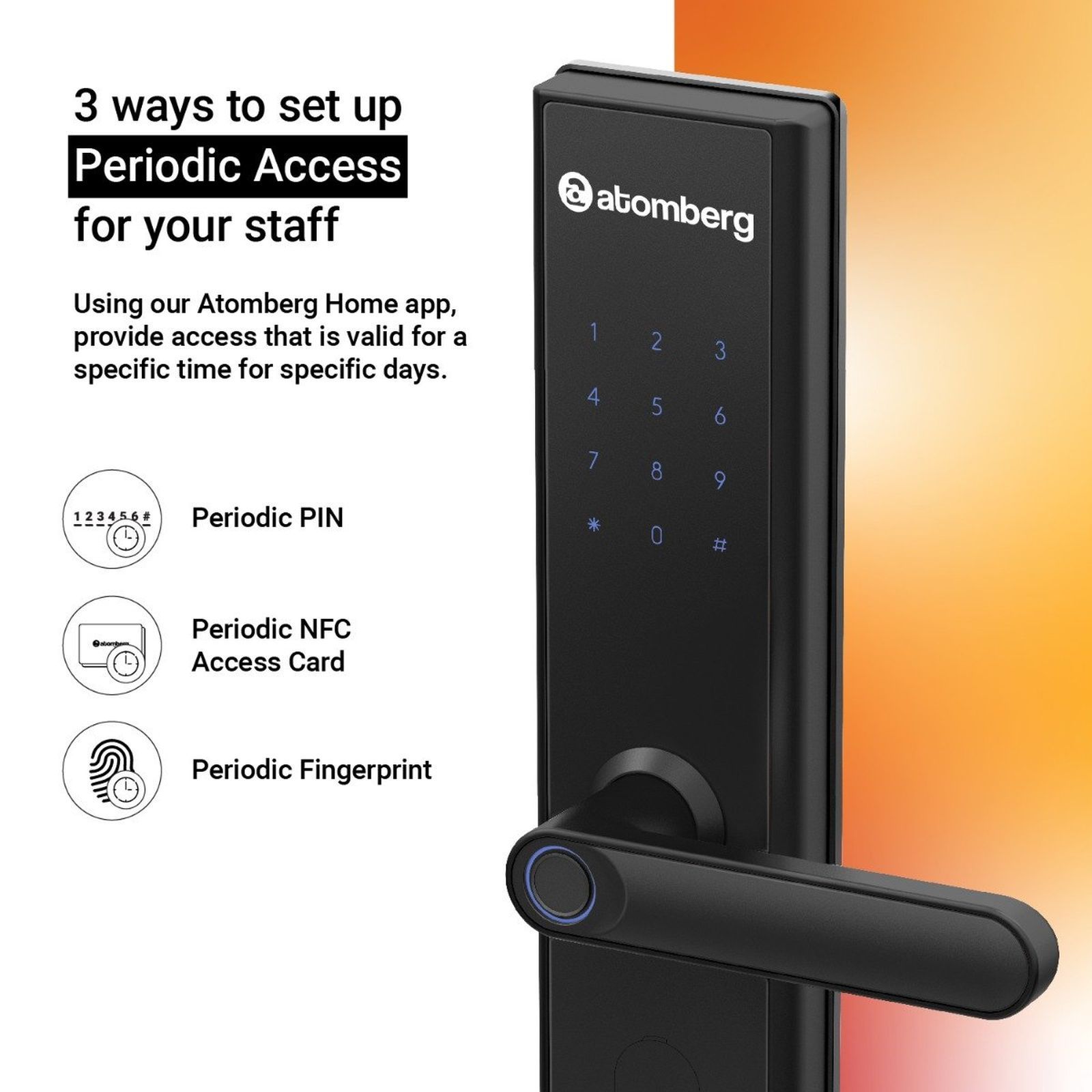 atomberg SL1 Digital Smart Lock (6 Ways Unlocking, FG0566, Black) atomberg SL1 Digital Smart Lock (6 Ways Unlocking, FG0566, Black)_2