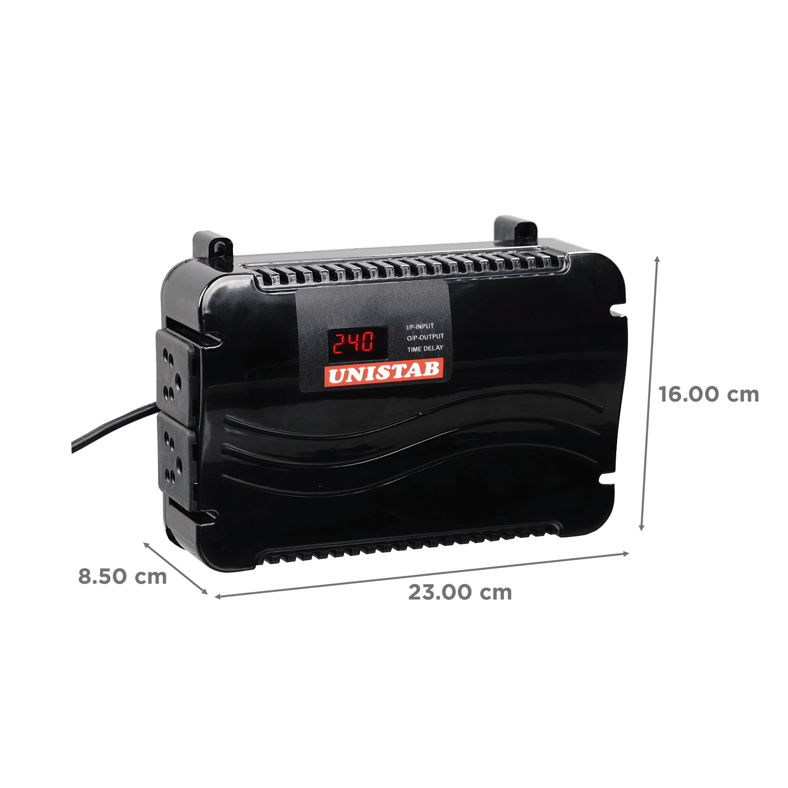 UNISTAB US50D Voltage Stabilizer For Up to 124.46cm (49") TV + DTH (130 - 270 V, Microprocessor Controller Chip, Black) UNISTAB US50D Voltage Stabilizer For Up to 124.46cm (49") TV + DTH (130 - 270 V, Microprocessor Controller Chip, Black)_2