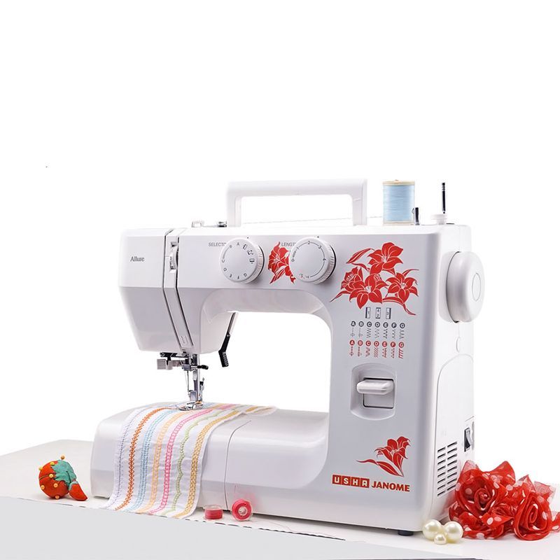 USHA Allure Delux Automatic Electric Sewing Machine (860 SPM, 20117000003, White)_6