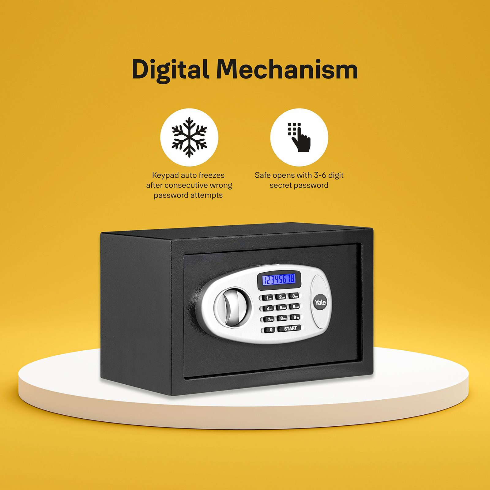 Yale 8.6 Litres Digital & Manual Safety Locker (1 Shelve, YSS/200/DB2, Black) Yale 8.6 Litres Digital & Manual Safety Locker (1 Shelve, YSS/200/DB2, Black)_10