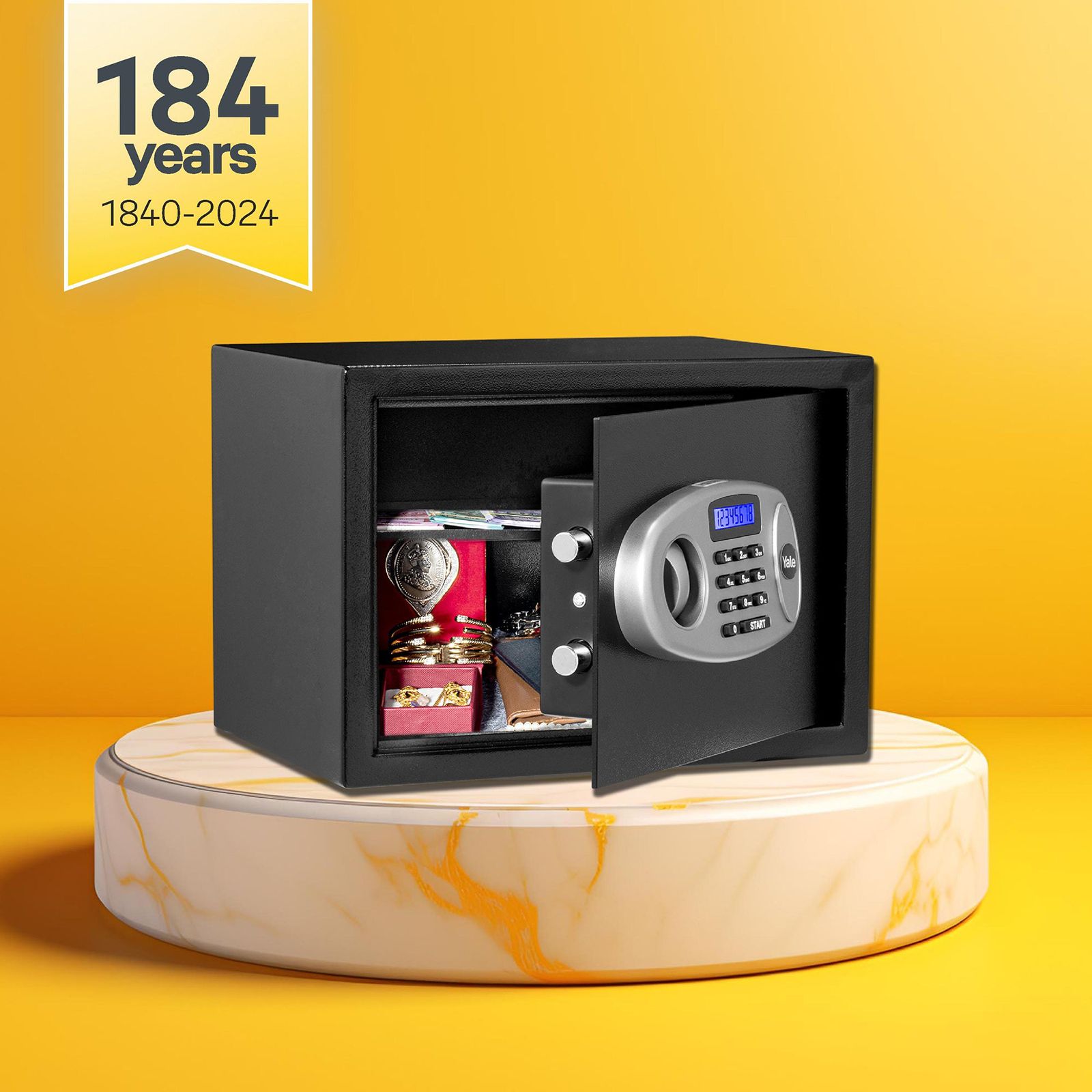 Yale 16.7 Litres Digital & Manual Safety Locker (1 Shelve, YSS/250/DB2, Black)_19