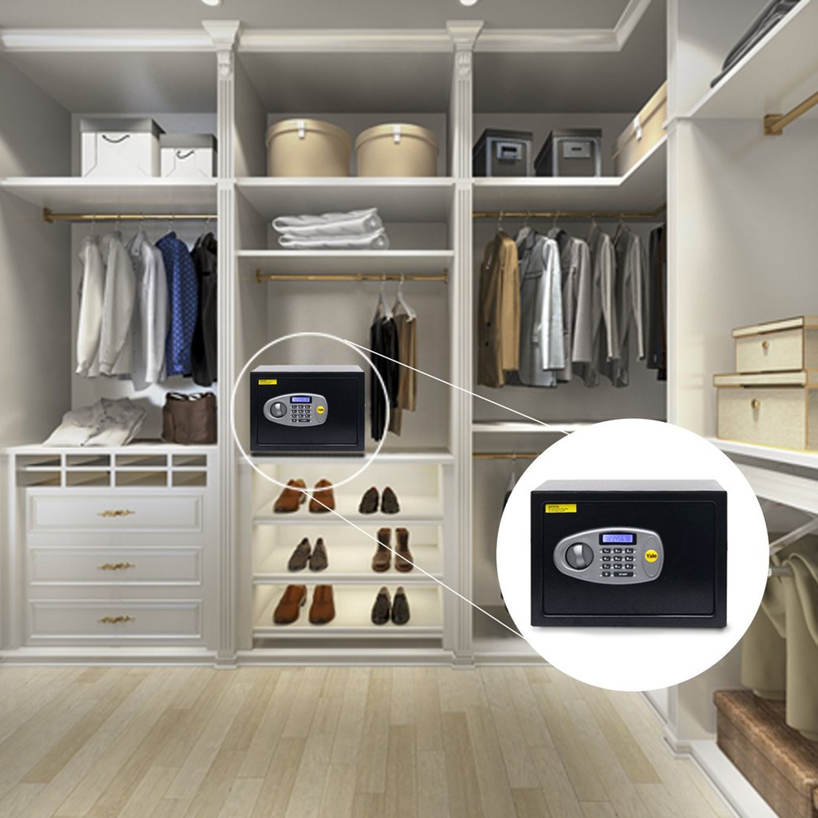 Yale 26.8 Litres Digital & Manual Safety Locker (1 Shelve, YSS/300/DB2, Black)_11