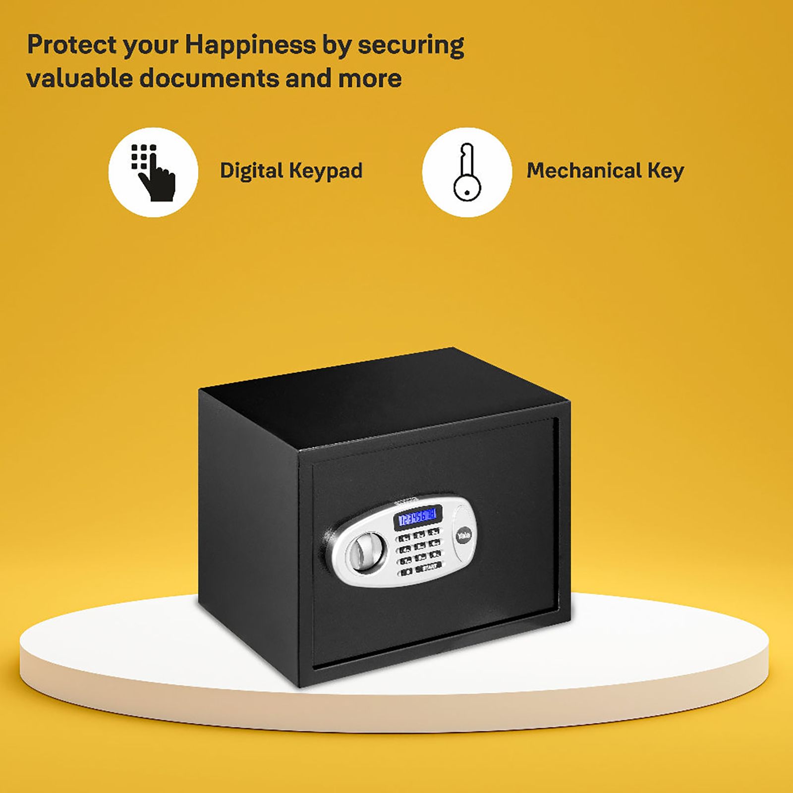 Yale 26.8 Litres Digital & Manual Safety Locker (1 Shelve, YSS/300/DB2, Black)_15