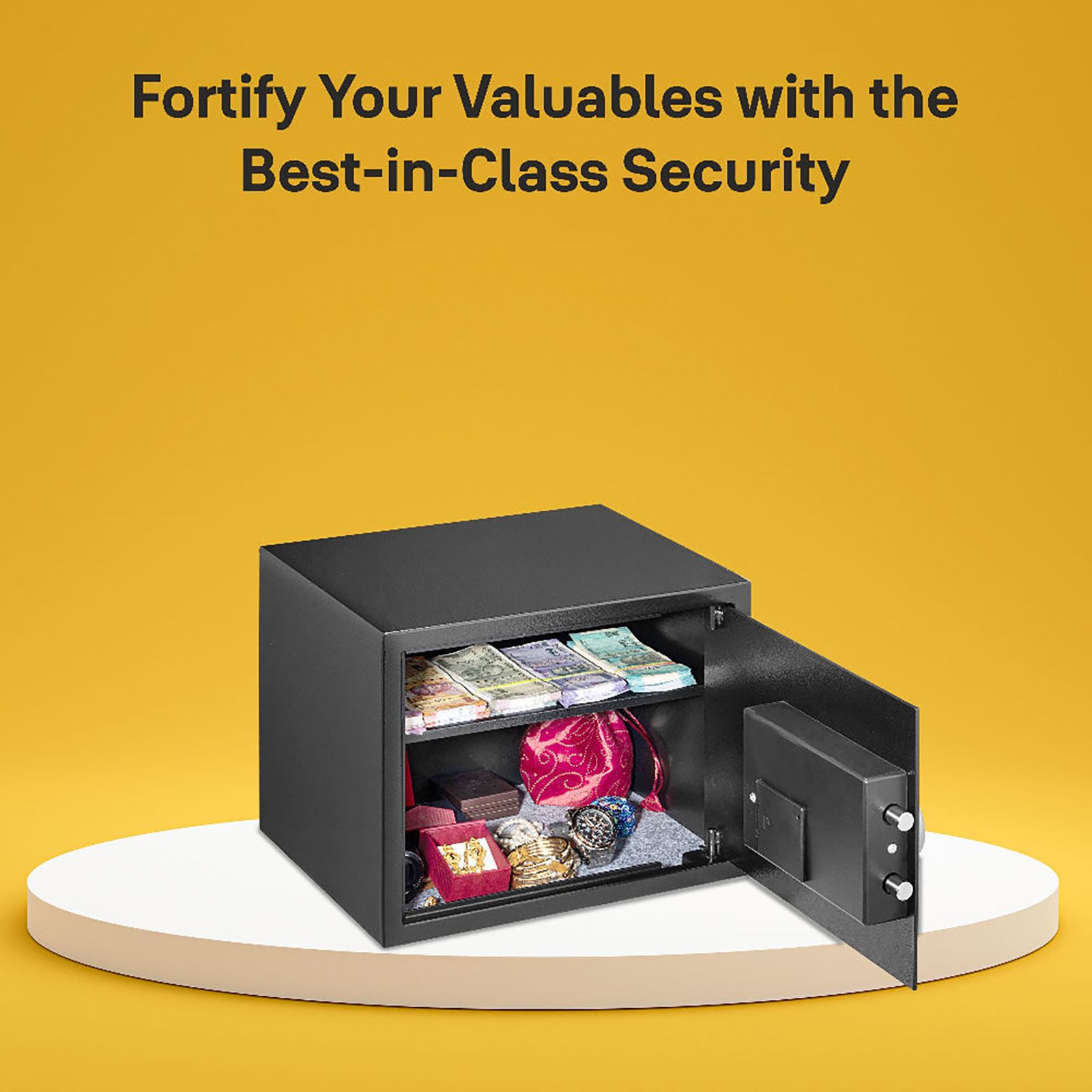 Yale 26.8 Litres Digital & Manual Safety Locker (1 Shelve, YSS/300/DB2, Black)_16