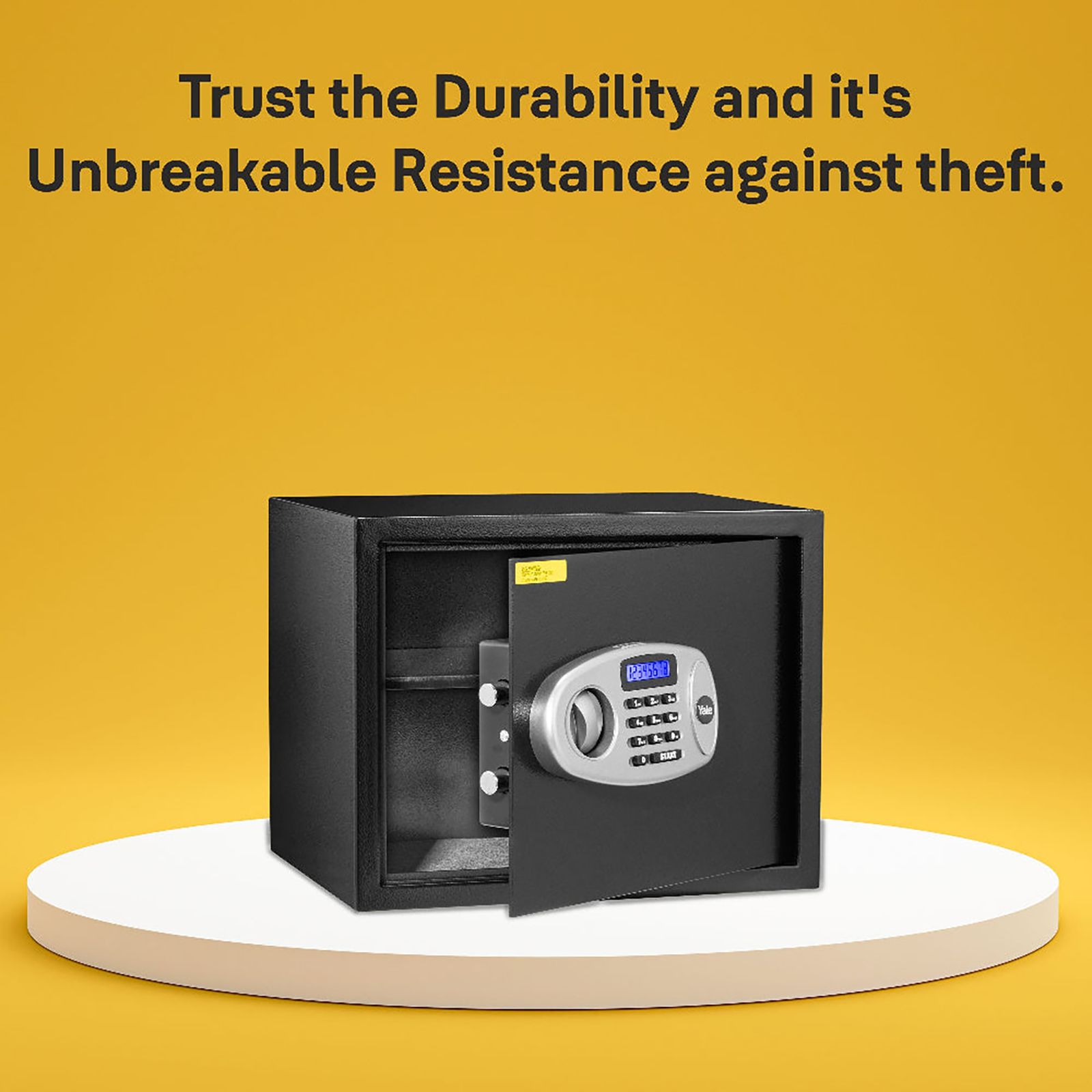 Yale 26.8 Litres Digital & Manual Safety Locker (1 Shelve, YSS/300/DB2, Black)_17