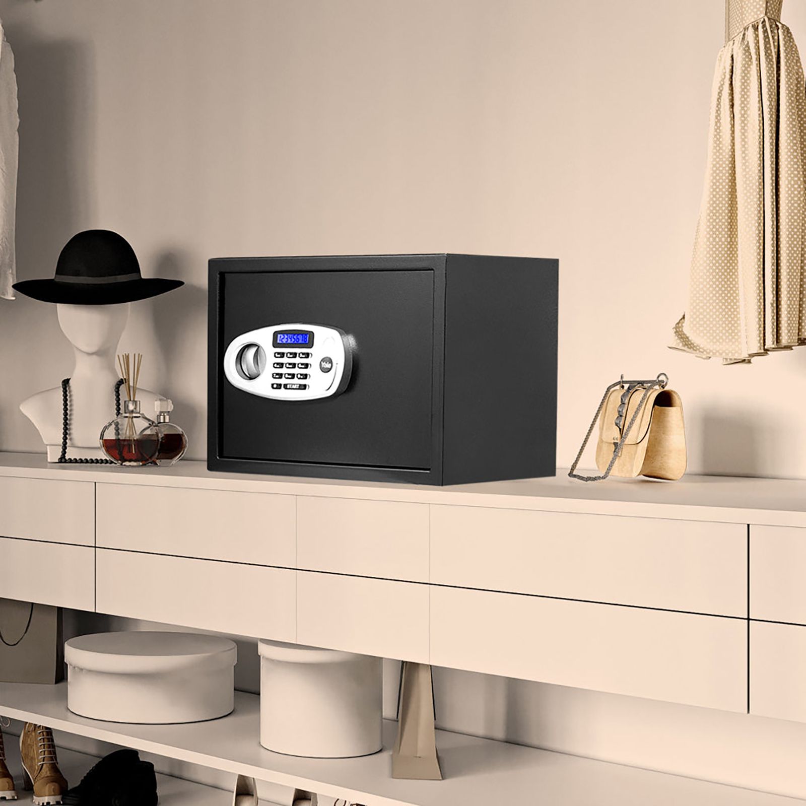 Yale 26.8 Litres Digital & Manual Safety Locker (1 Shelve, YSS/300/DB2, Black)_18