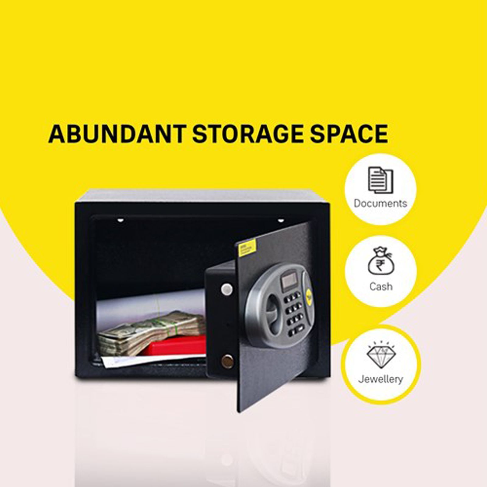 Yale 26.8 Litres Digital & Manual Safety Locker (1 Shelve, YSS/300/DB2, Black)_8