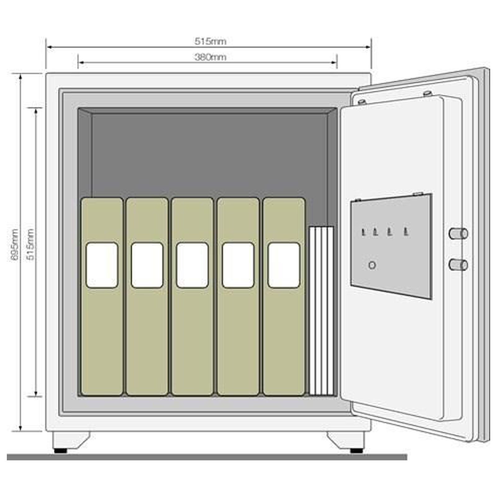 Yale 64 Litres Digital Safety Locker (1 Shelve, YFM/695/FG2, Black) Yale 64 Litres Digital Safety Locker (1 Shelve, YFM/695/FG2, Black)_7