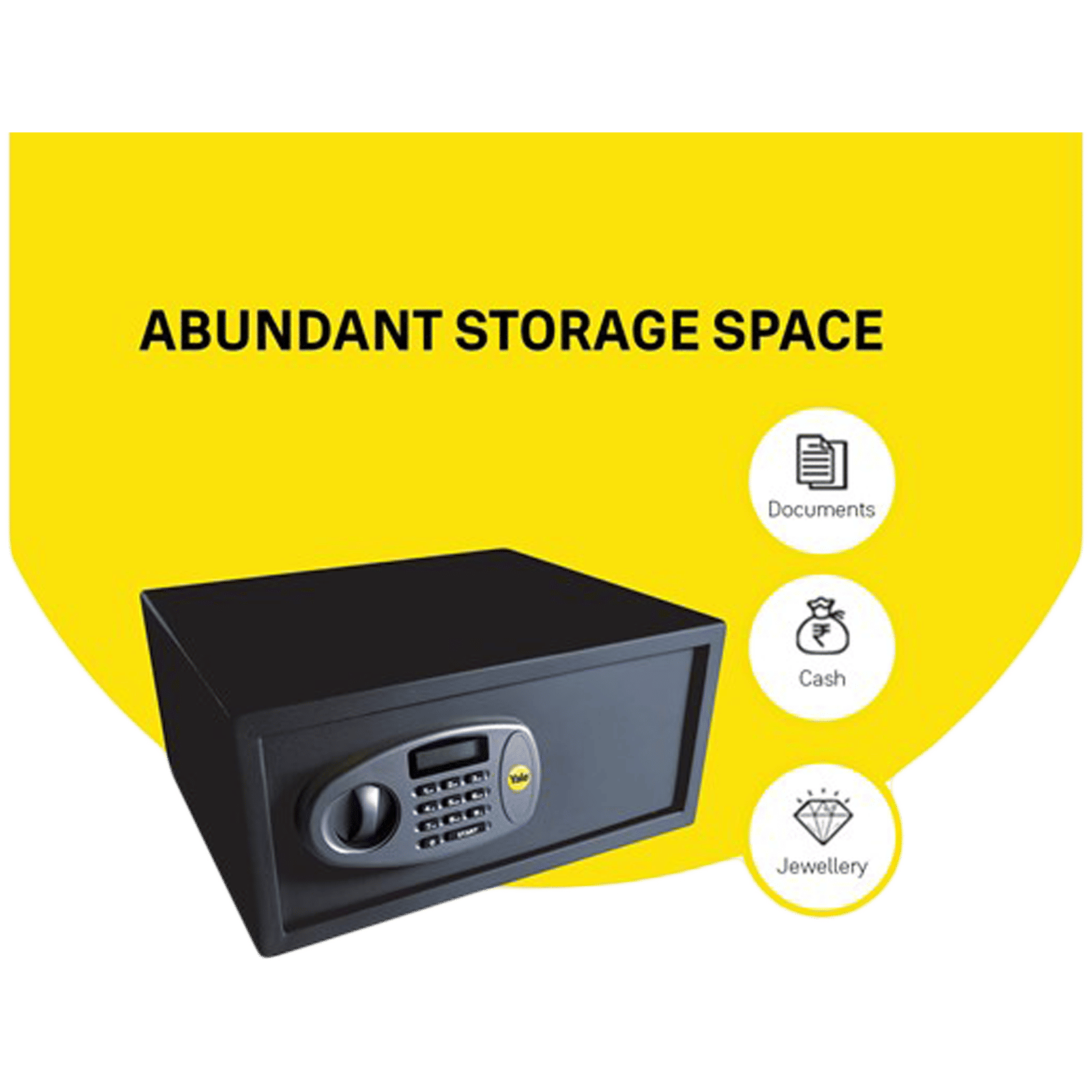 Yale 24.7 Litres Digital Safety Locker (1 Shelve, YLS/200/DB2, Black)_11