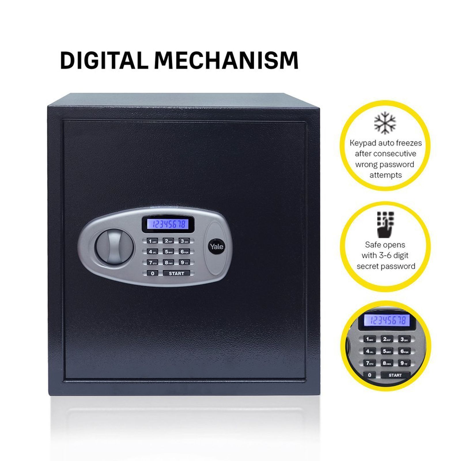Yale 41 Litres Digital Safety Locker (1 Shelve, YSS/390/DB2, Black) Yale 41 Litres Digital Safety Locker (1 Shelve, YSS/390/DB2, Black)_5