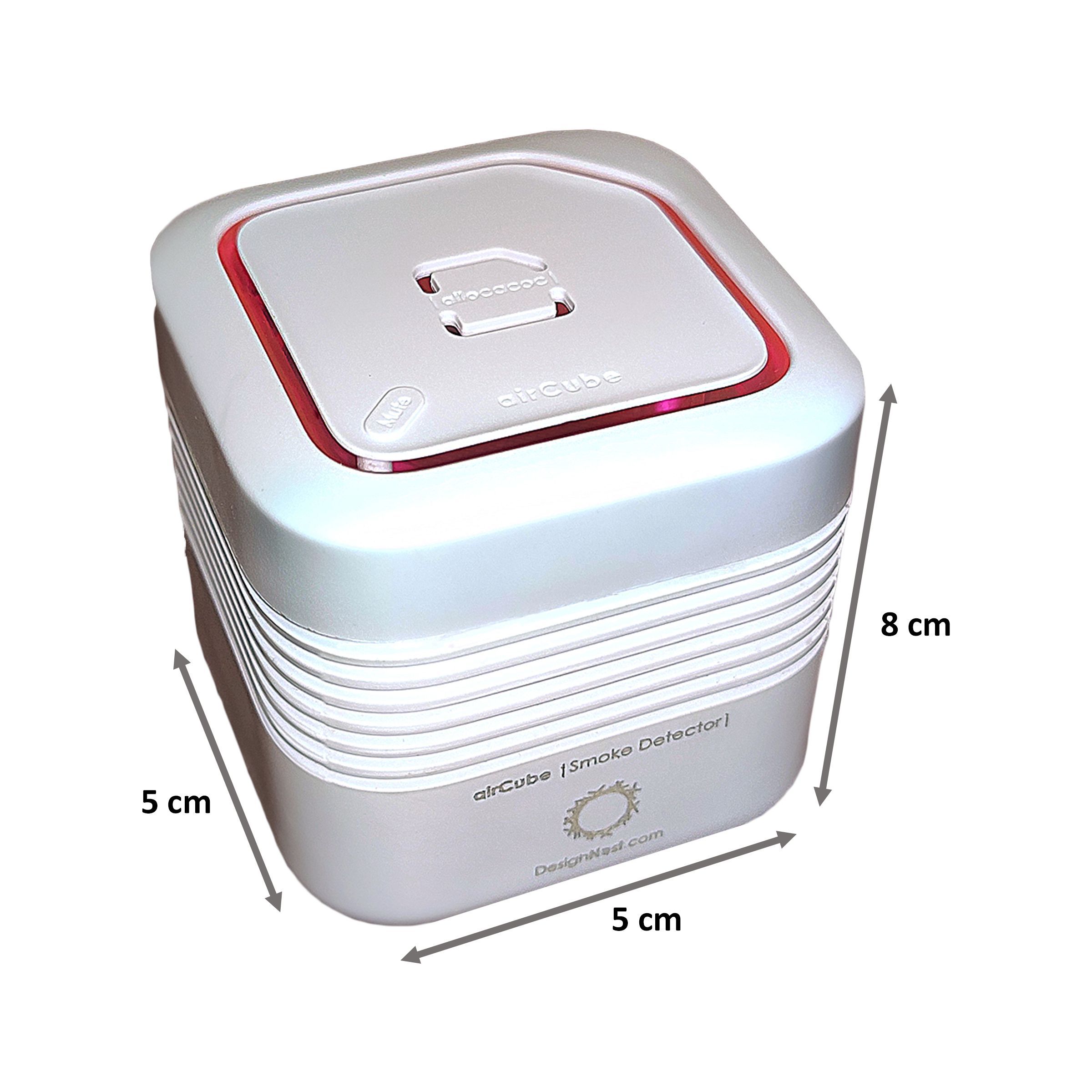 DesignNest AirCube Fire Alarm (85 dB, Low Battery Warning, 11150WT/ACSMDE, White) DesignNest AirCube Fire Alarm (85 dB, Low Battery Warning, 11150WT/ACSMDE, White)_2
