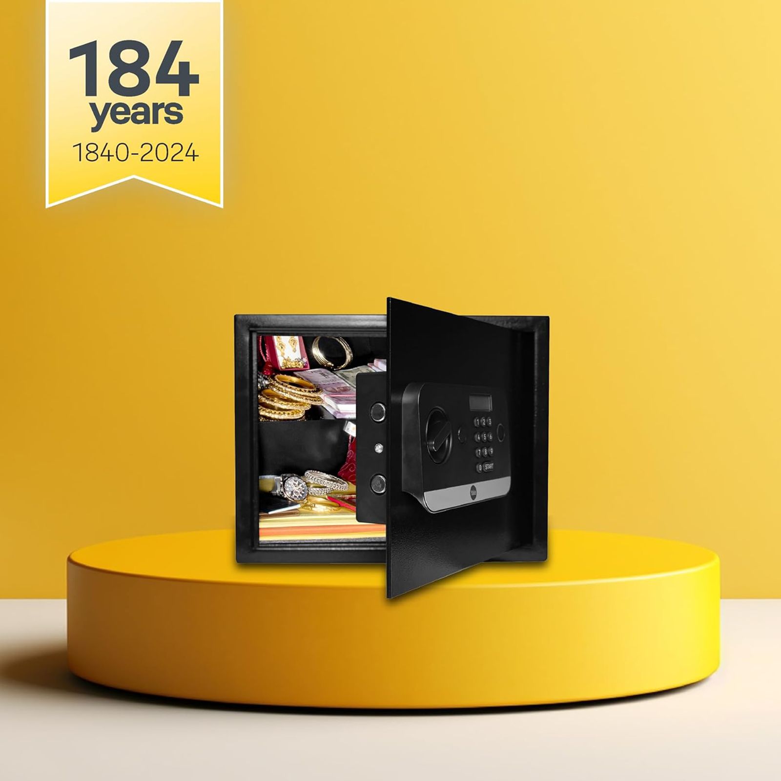 Yale Stellar 250/DB2 16.7 Litres Medium Digital Safety Locker (1 Shelf, Black)_8