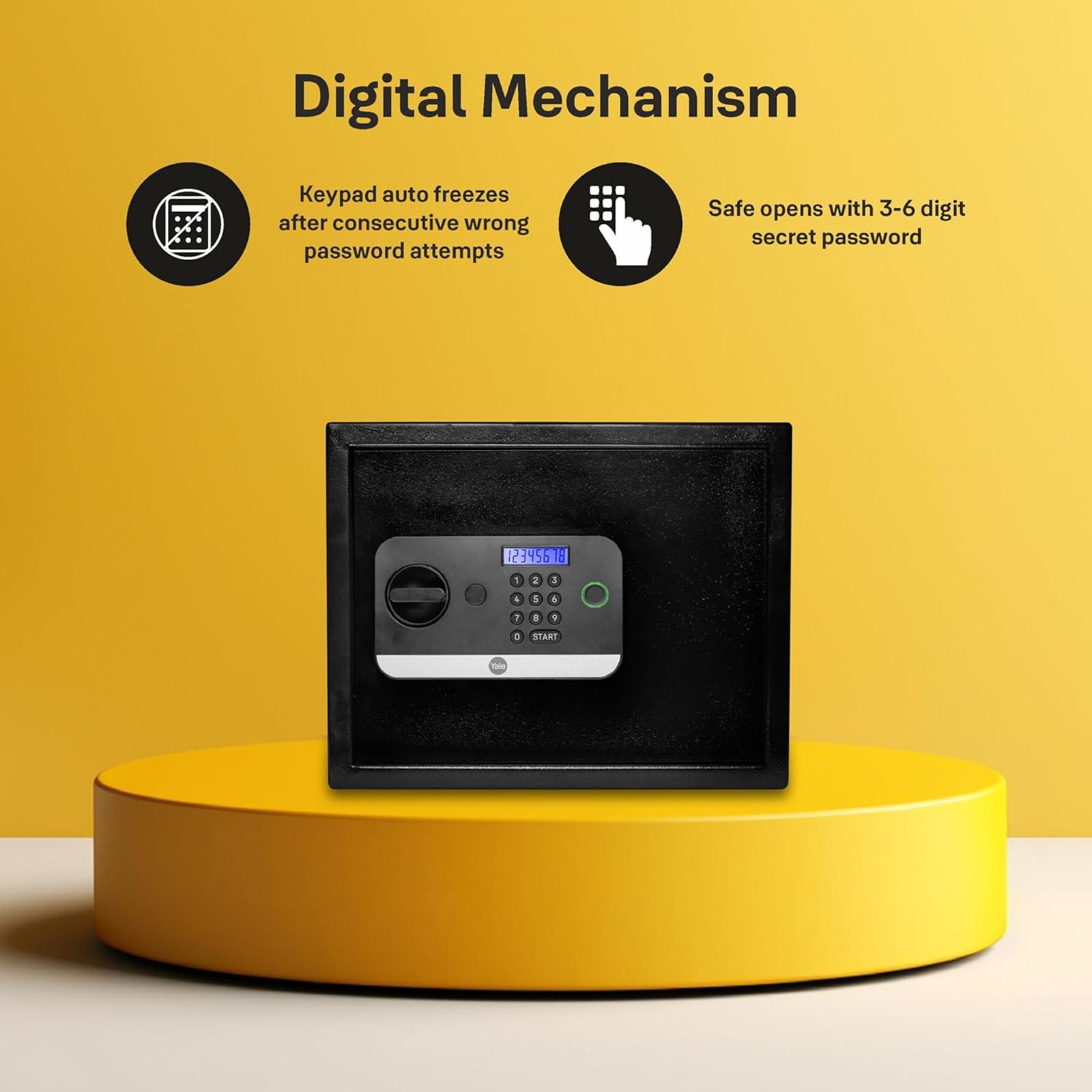 Yale Stellar 250/DB2 16.7 Litres Medium Digital Safety Locker (1 Shelf, Black)_9