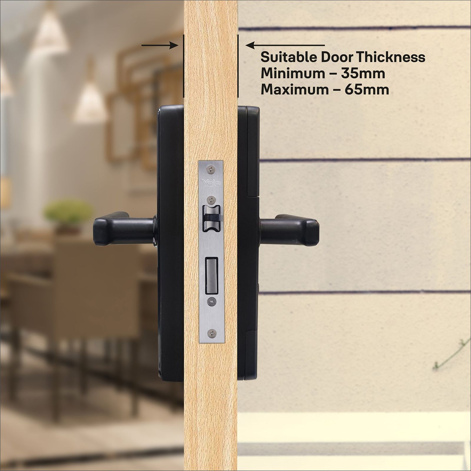 Yale Smart Digital Lock For Private Space (Smart Keypad, YDME 50 NxT, Black)_14