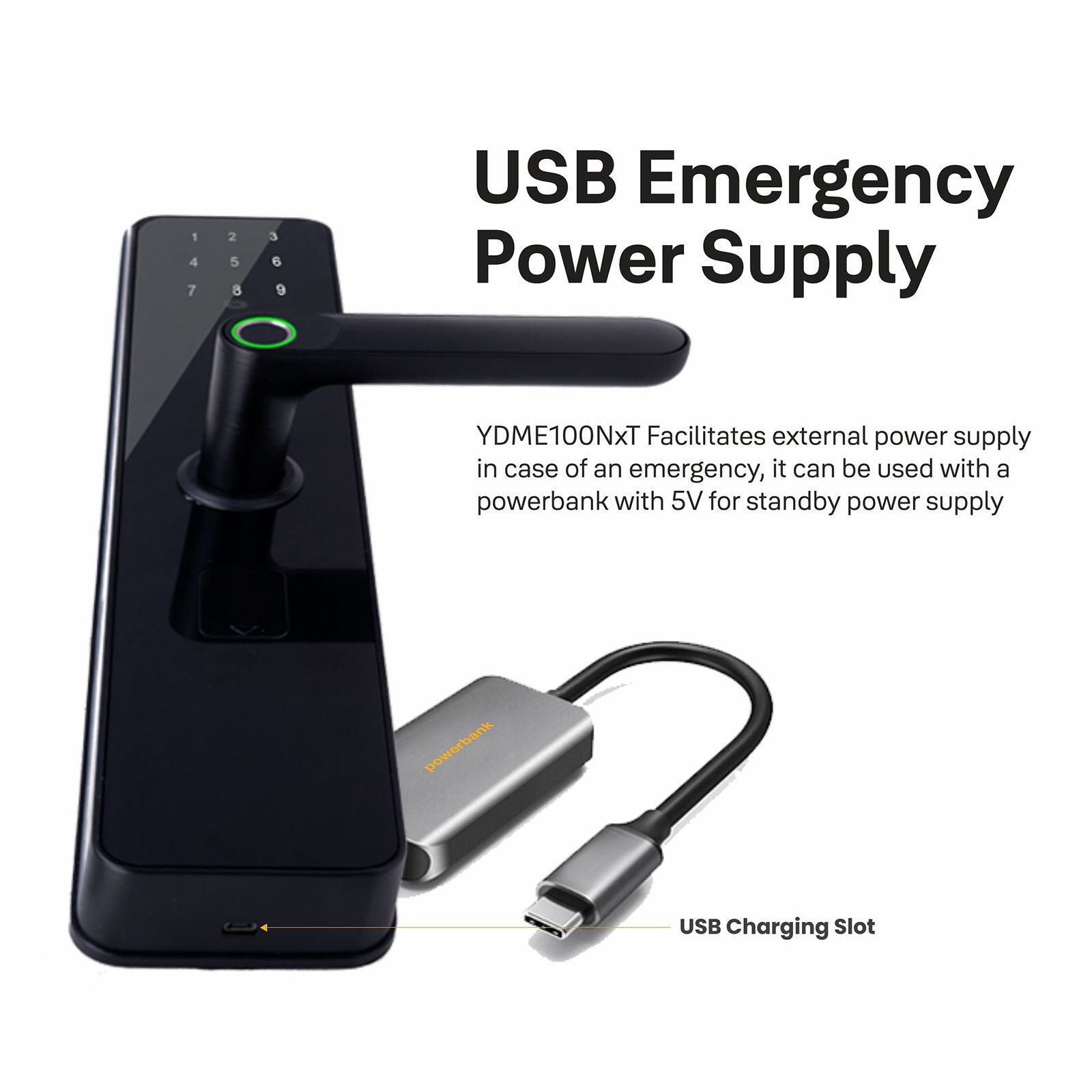 Yale Smart Digital Lock For Private Space (Smart Keypad, YDME 50 NxT, Black)_16