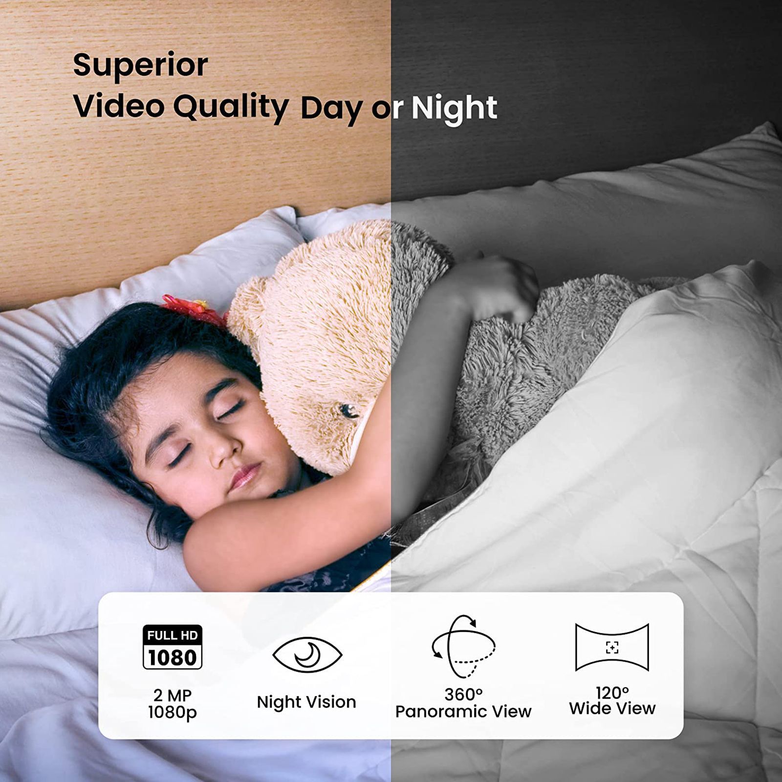 KENT CamEye HomeCam 360 IP CCTV Security Camera (360 Degree Panoramic View, 17010, White)_2