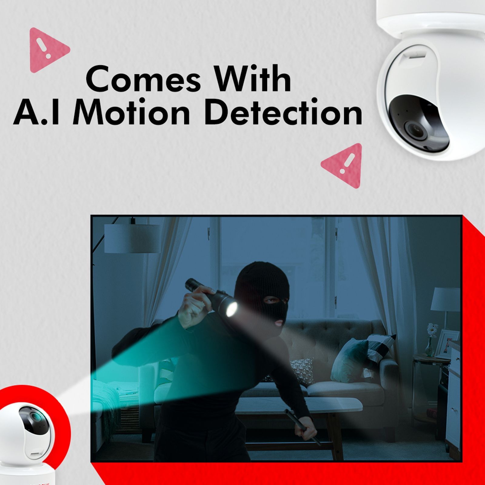 CP PLUS Ezykam Smart CCTV Security Camera (Motion Alert & Google Assistant Support, CP-E21A, White)_4