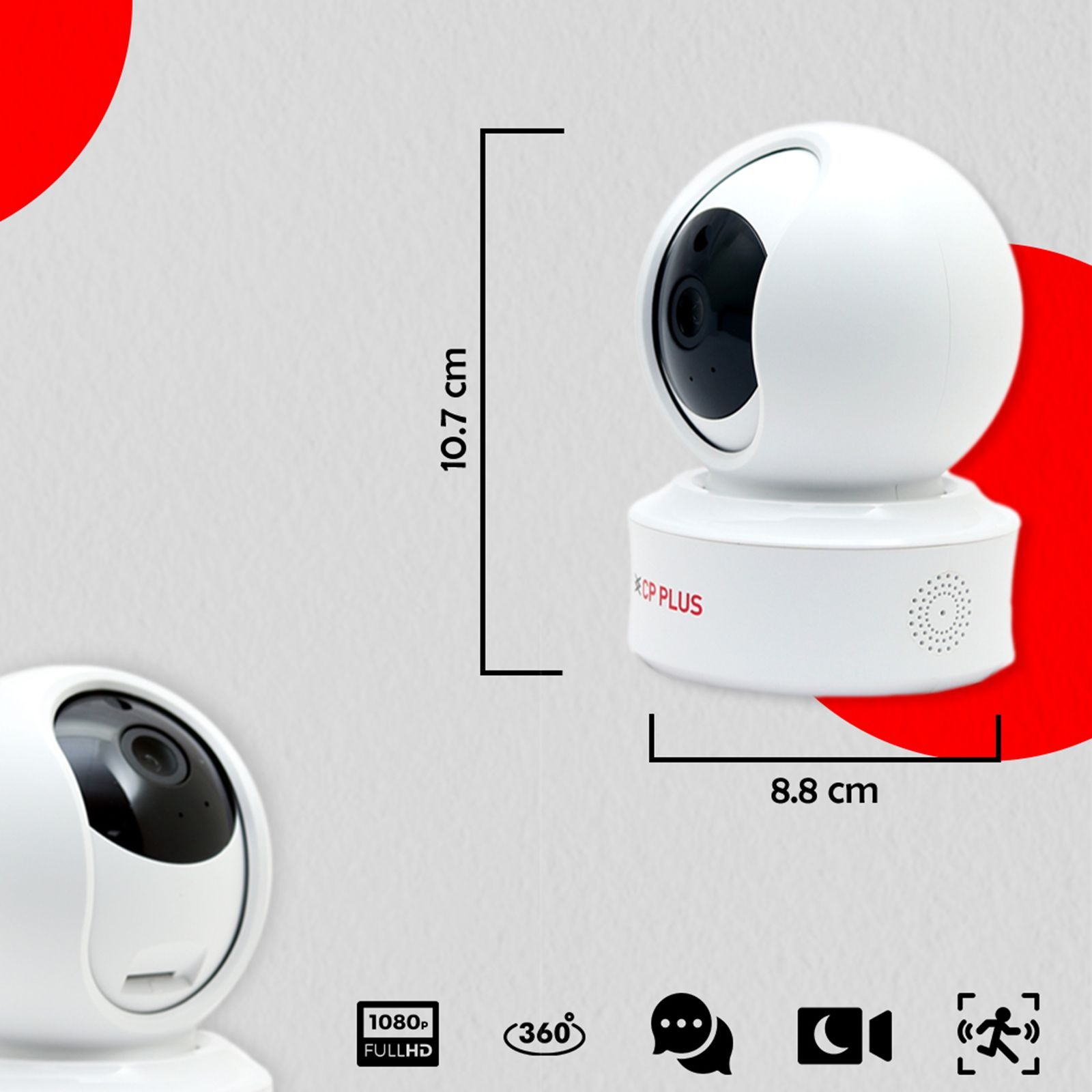 CP PLUS Ezykam Smart CCTV Security Camera (Motion Alert & Google Assistant Support, CP-E21A, White)_8
