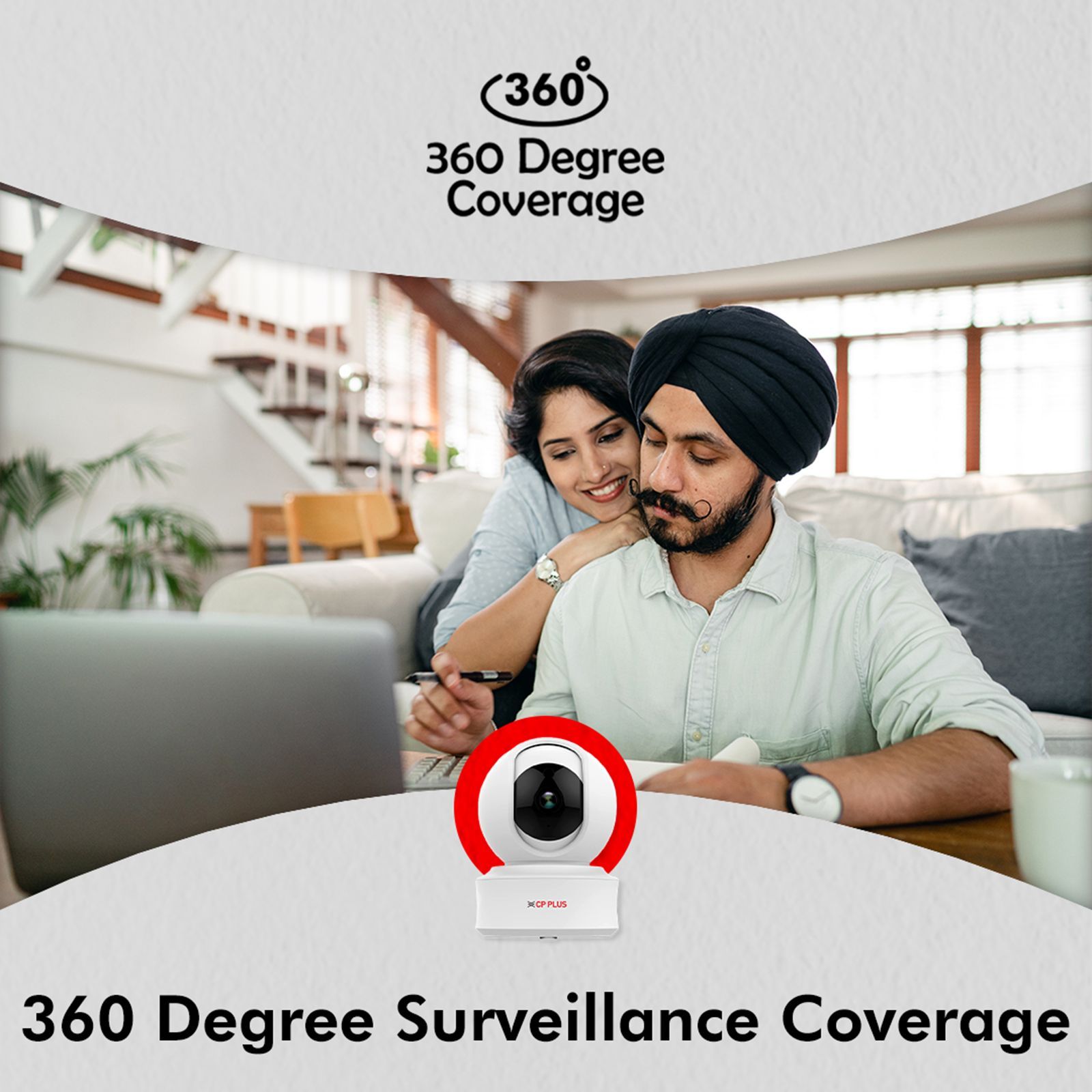 CP PLUS Ezykam Smart CCTV Security Camera (Motion Alert & Google Assistant Support, CP-E21A, White)_3