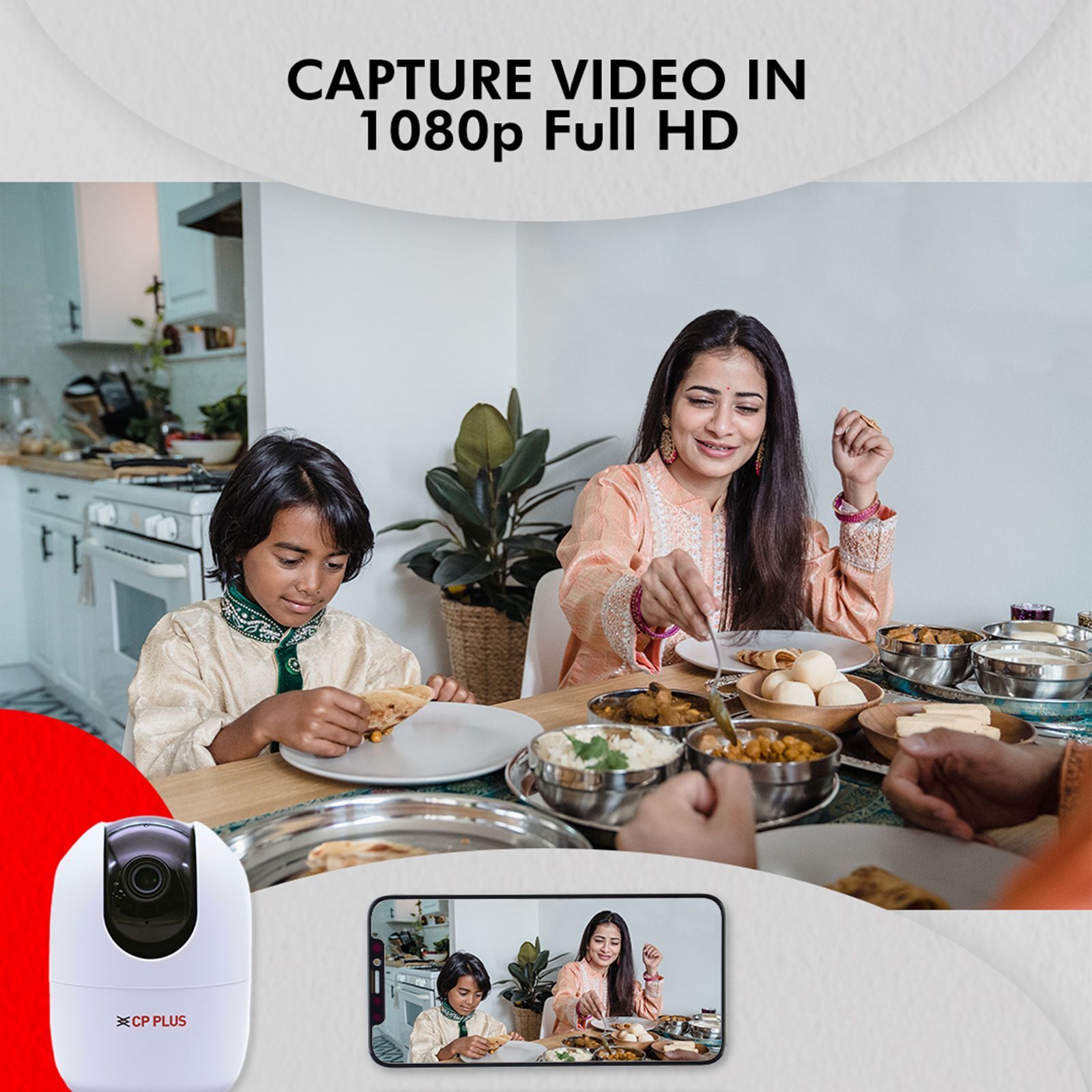 CP PLUS Eezo Smart CCTV Security Camera (Google Assistant Support, CP21, White)_2