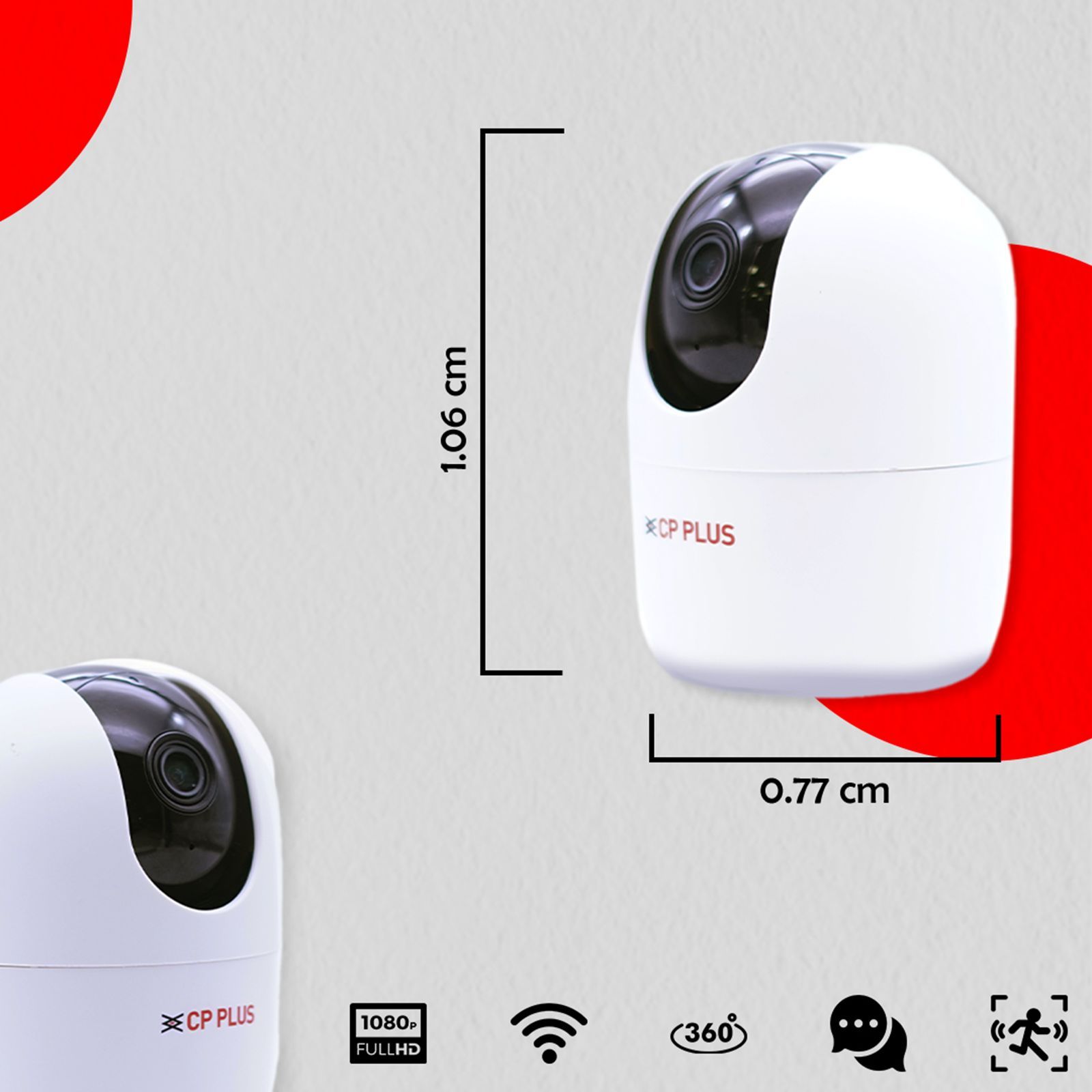 CP PLUS Eezo Smart CCTV Security Camera (Google Assistant Support, CP21, White)_3