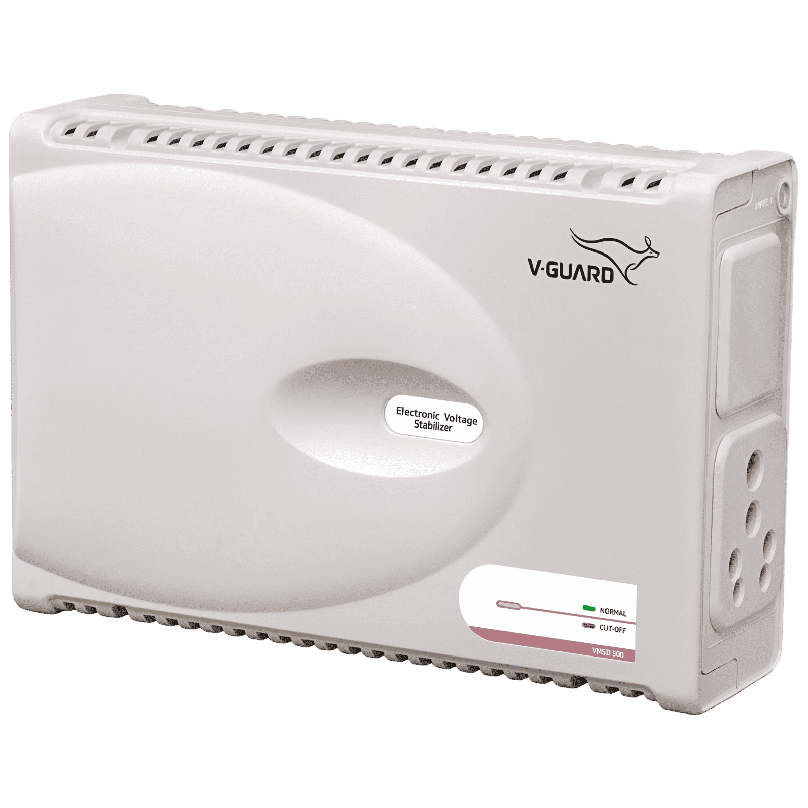 V-GUARD 15 Amps Voltage Stabilizer For Washing Machine, Dishwasher and Microwave Oven (160 - 270V Voltage Range, Thermal Overload Protection, VMSD 500, White) V-GUARD 15 Amps Voltage Stabilizer For Washing Machine, Dishwasher and Microwave Oven (160 - 270V Voltage Range, Thermal Overload Protection, VMSD 500, White)_1