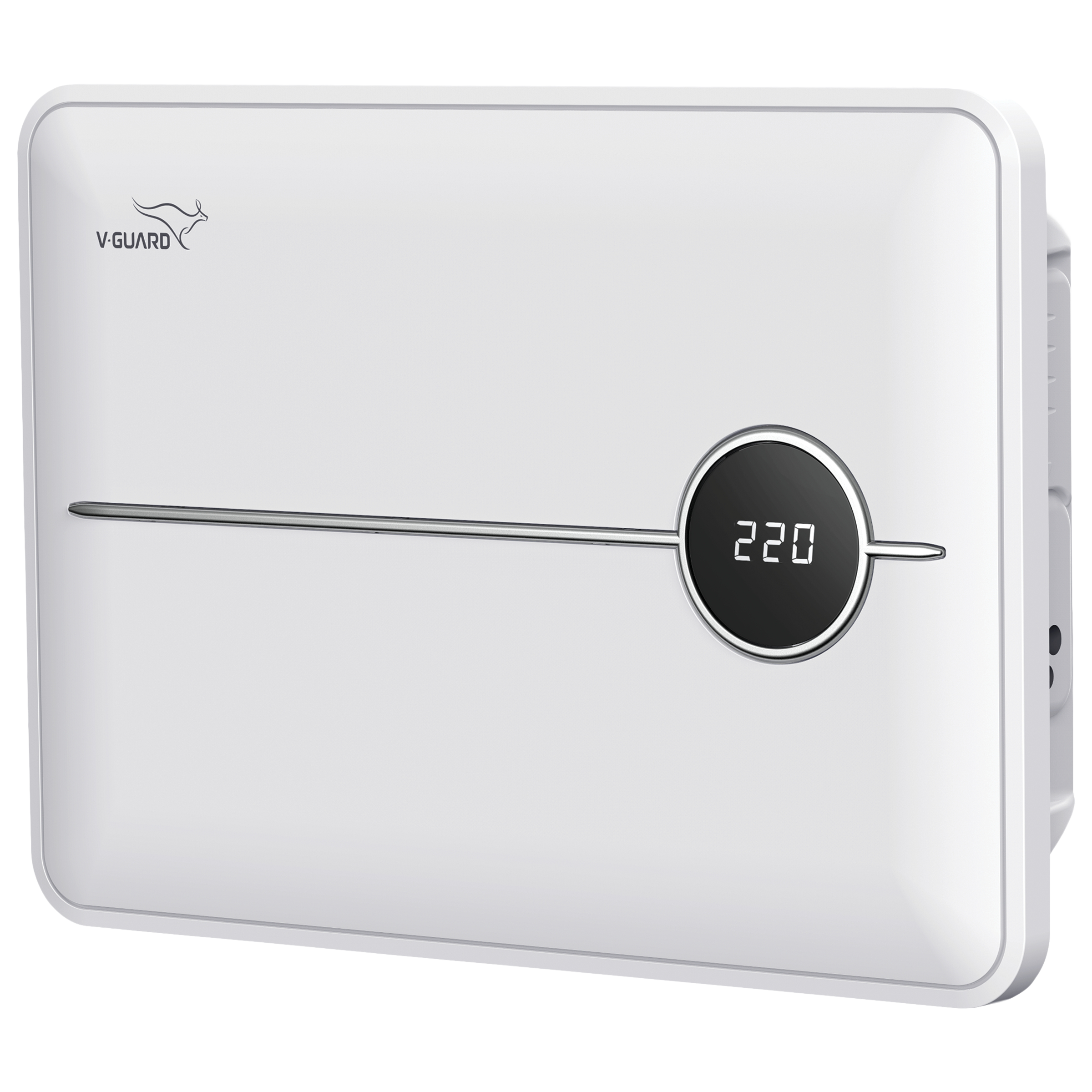 V-Guard 15 Amps Voltage Stabilizer Dishwasher / Washing Machine / Microwave Oven / Tread Mill (135 - 280 V, Smart Voltage Correction, VDW 500 Prime, White)_1