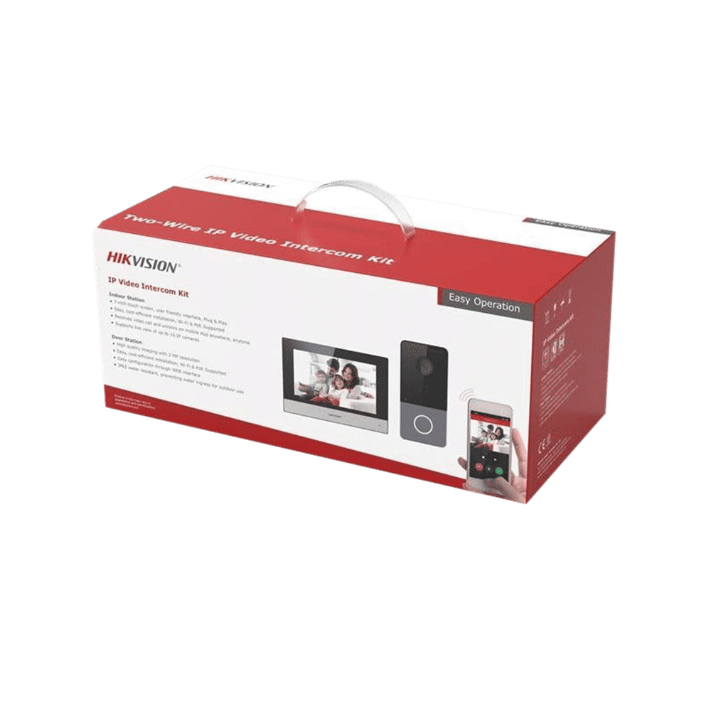 Hikvision 7 Inch Video Door Phone Kit (Noise Suppression & Echo Cancellation, DS-KIS603-P(B), Black) Hikvision 7 Inch Video Door Phone Kit (Noise Suppression & Echo Cancellation, DS-KIS603-P(B), Black)_5