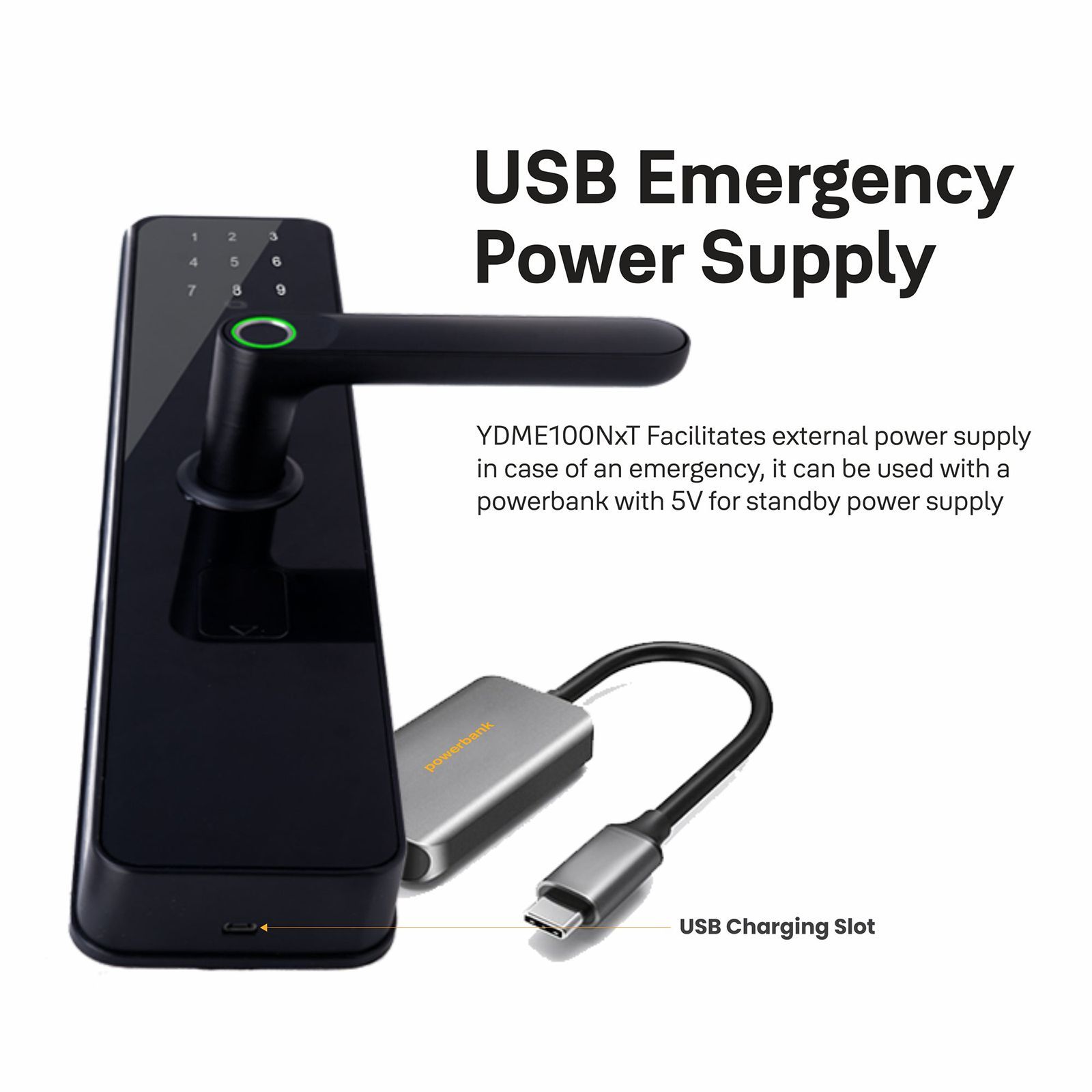 Yale Smart Locks For Private Space (Smart Keypad, YDME 100 NxT, Black)_12